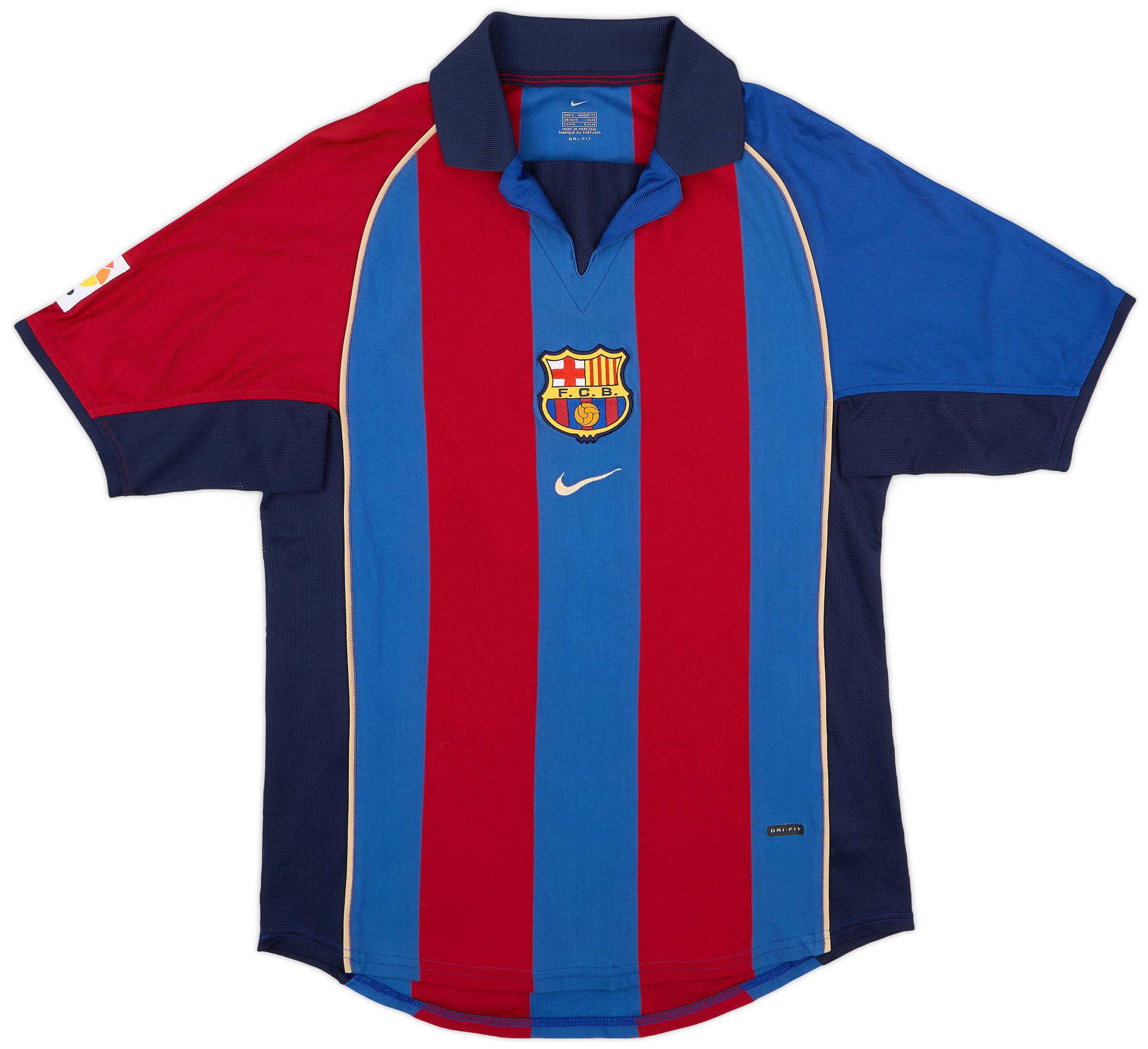 2001-02 Barcelona Home Shirt Rivaldo #10 - 7/10 - (S)