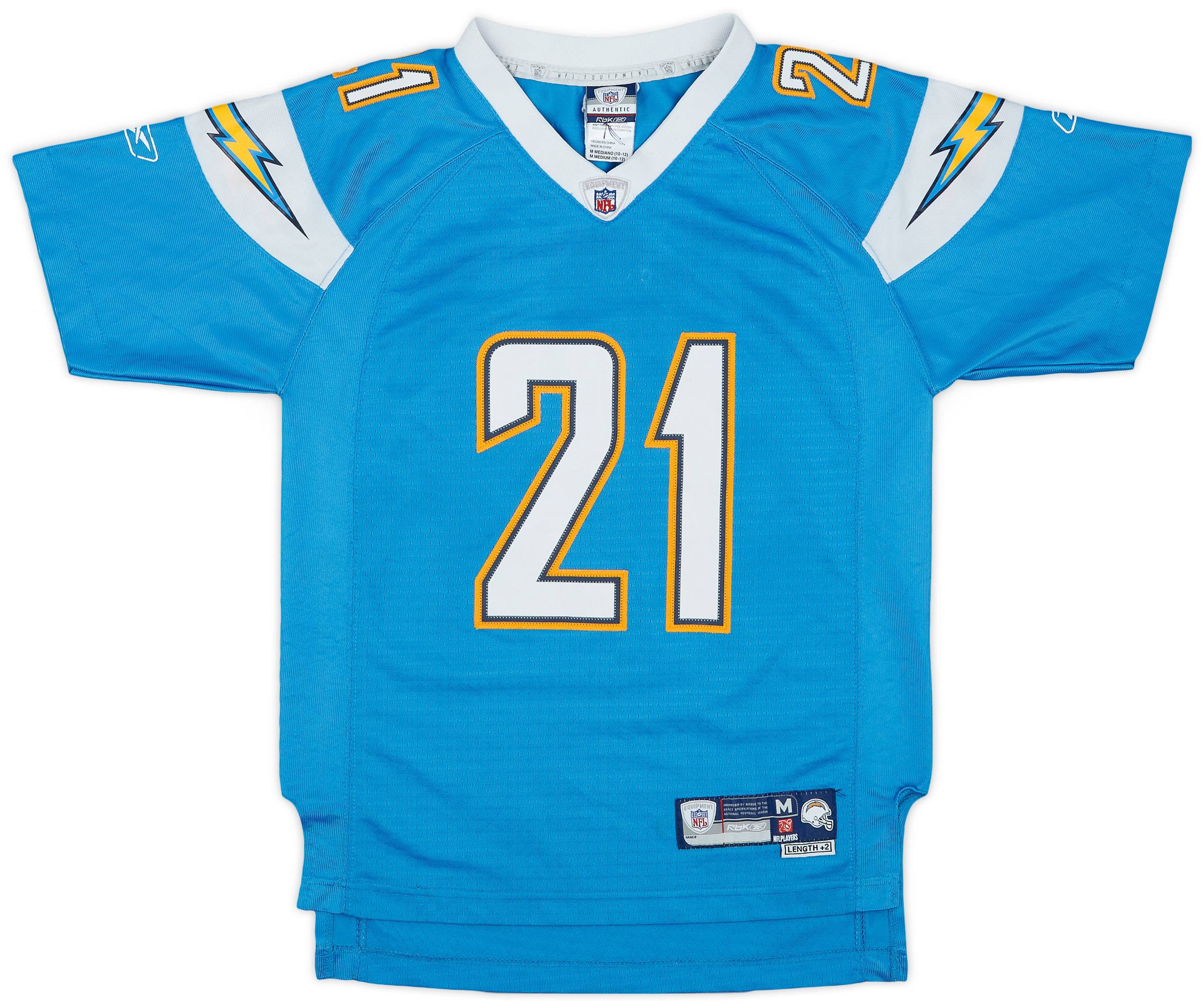 2007 San Diego Chargers Tomlinson #21 Reebok Premier Alternate Jersey - 8/10 - (M.Boys)