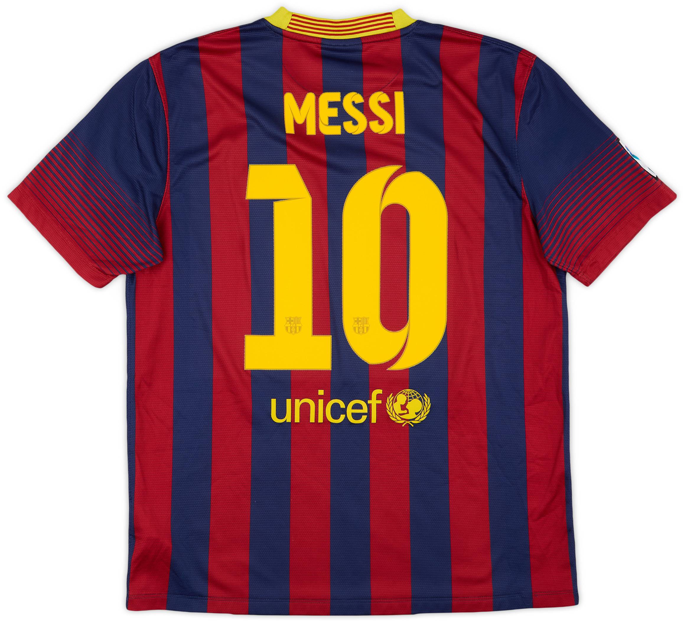 2013-14 Barcelona Home Shirt Messi #10 - 8/10 - (L)