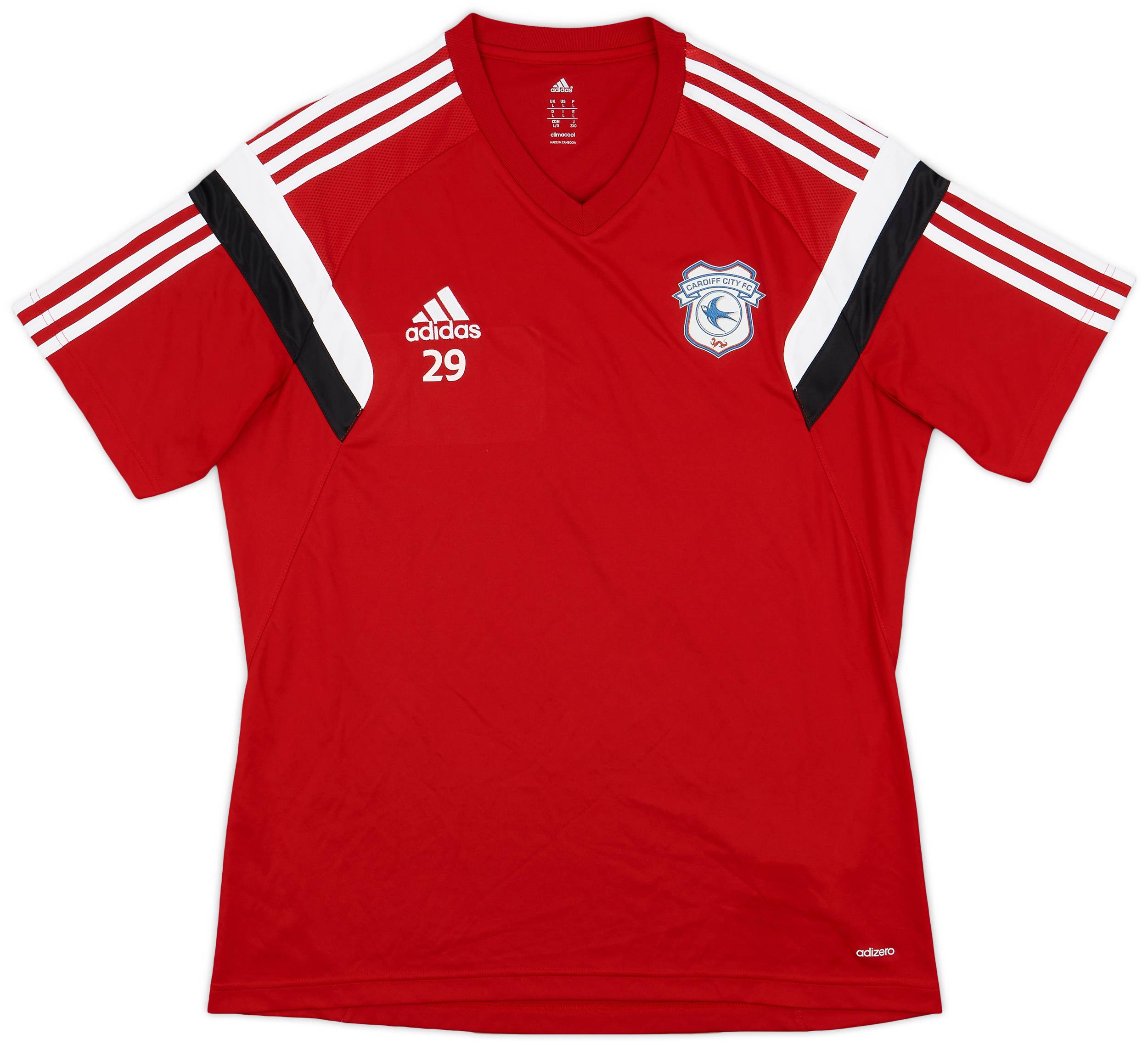 2015 16 Cardiff Player Issue adidas Training Shirt 29 9 10 L