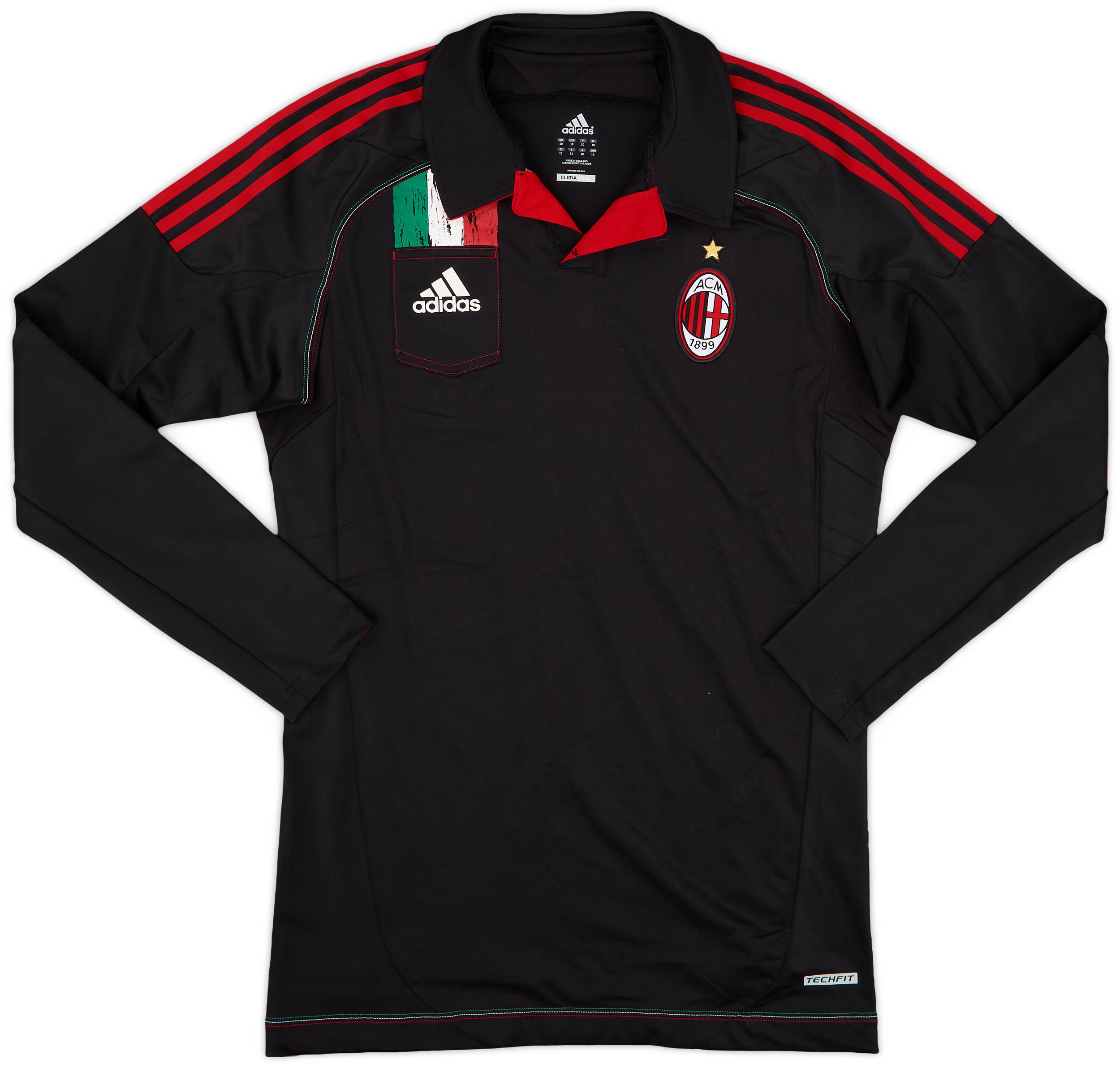 2012-13 AC Milan Player Issue TechFIt Third L/S Shirt - 9/10 - (XL)
