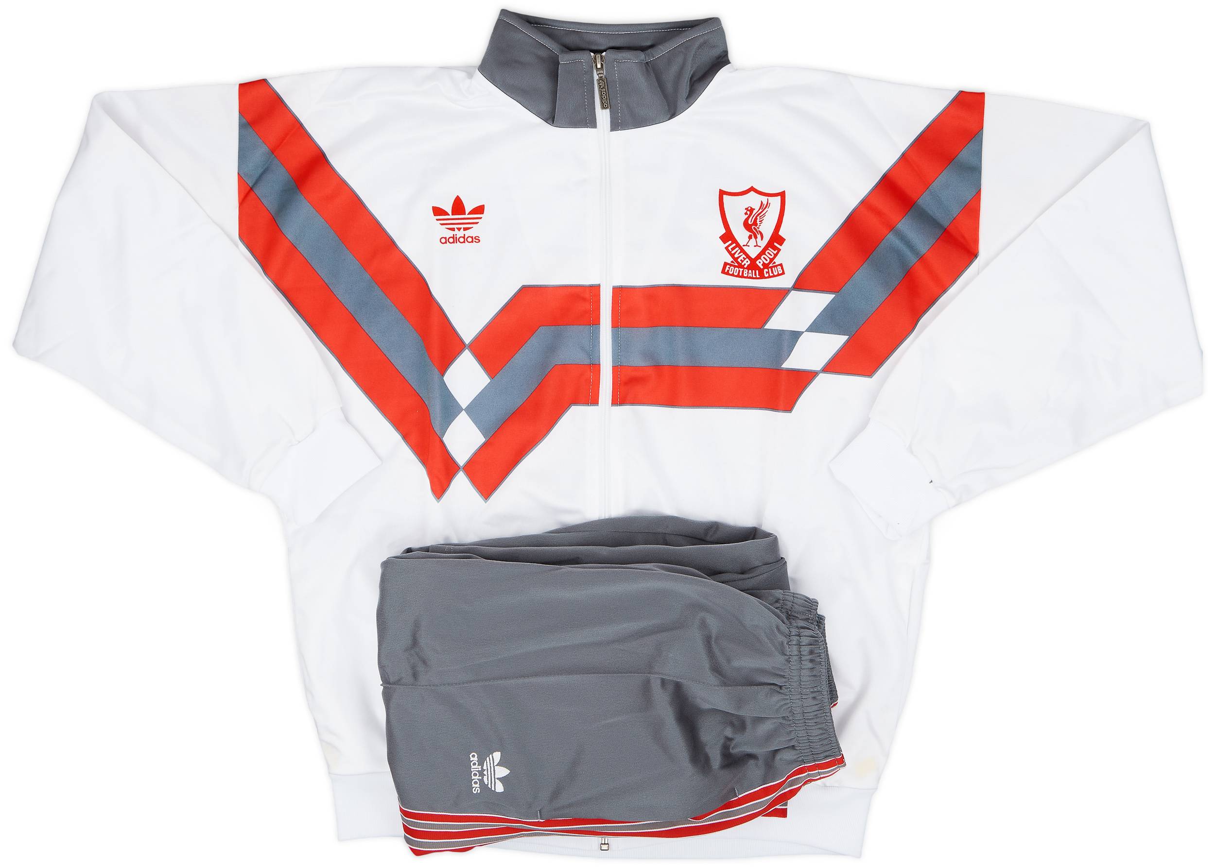 1989-90 Liverpool adidas Full Tracksuit - 9/10 - (L)
