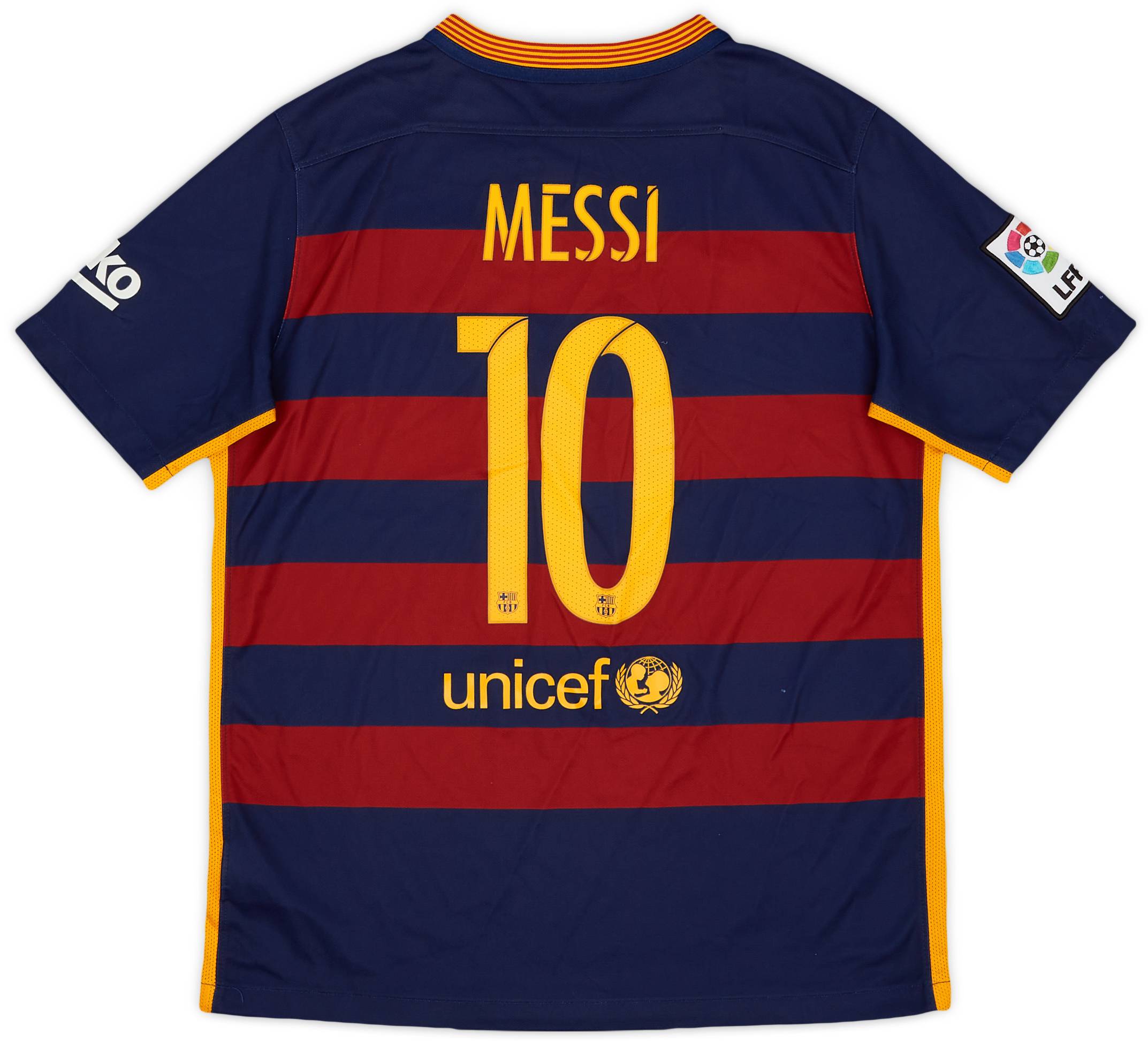 2015-16 Barcelona Home Shirt Messi #10 - 8/10 - (XL.Boys)