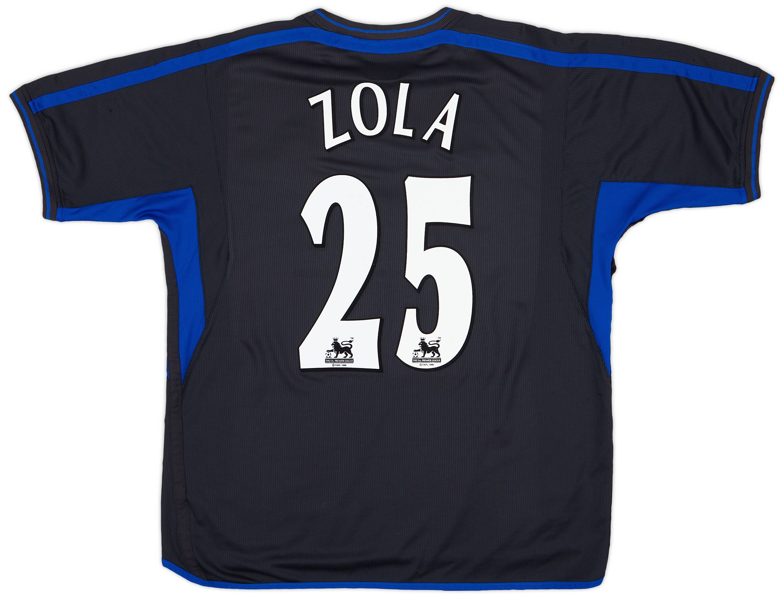 2002-04 Chelsea Away Shirt Zola #25 - 8/10 - (XL)