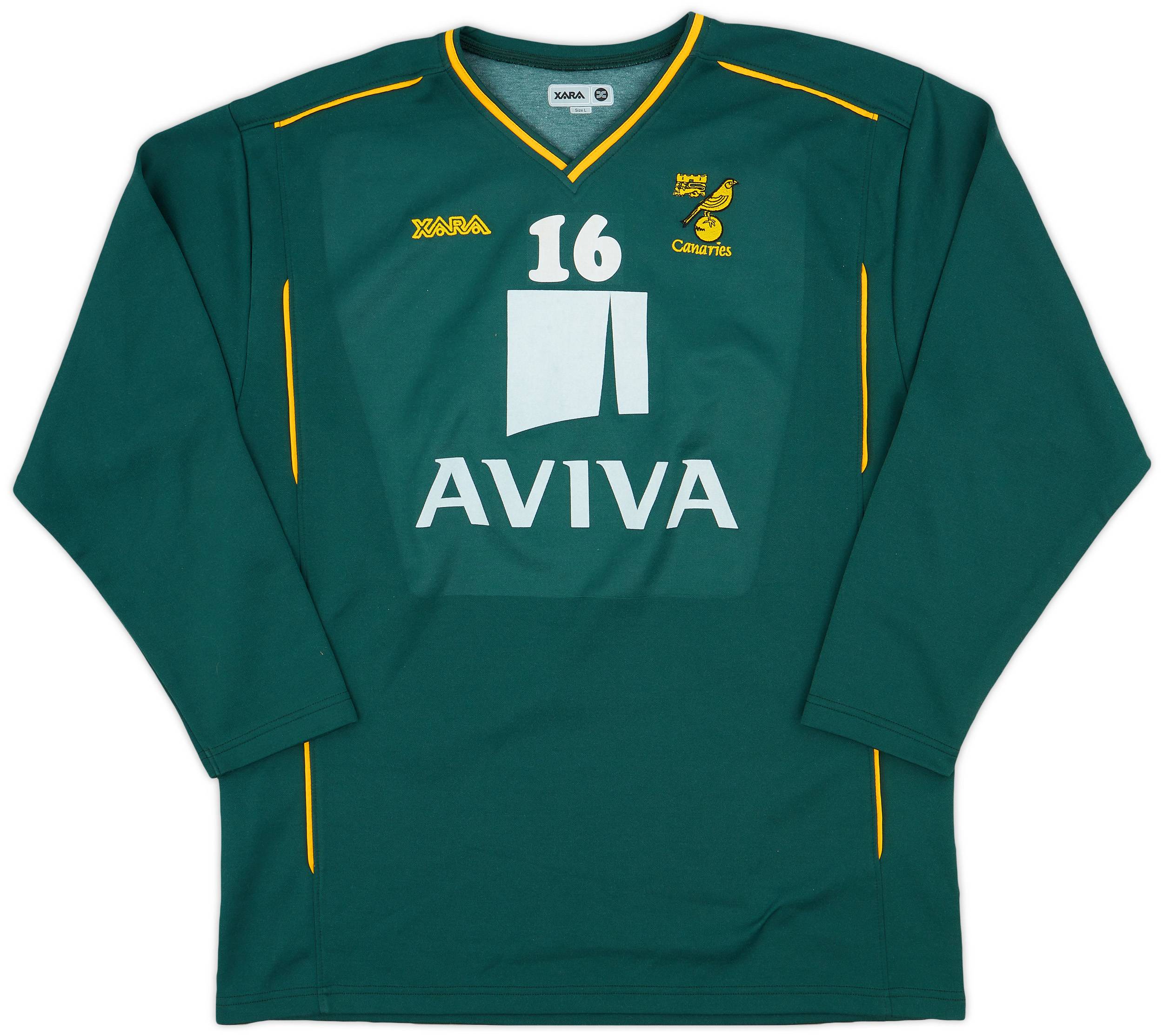 2008-10 Norwich Player Issue Xara Sweat Top #16 - 8/10 - (L)