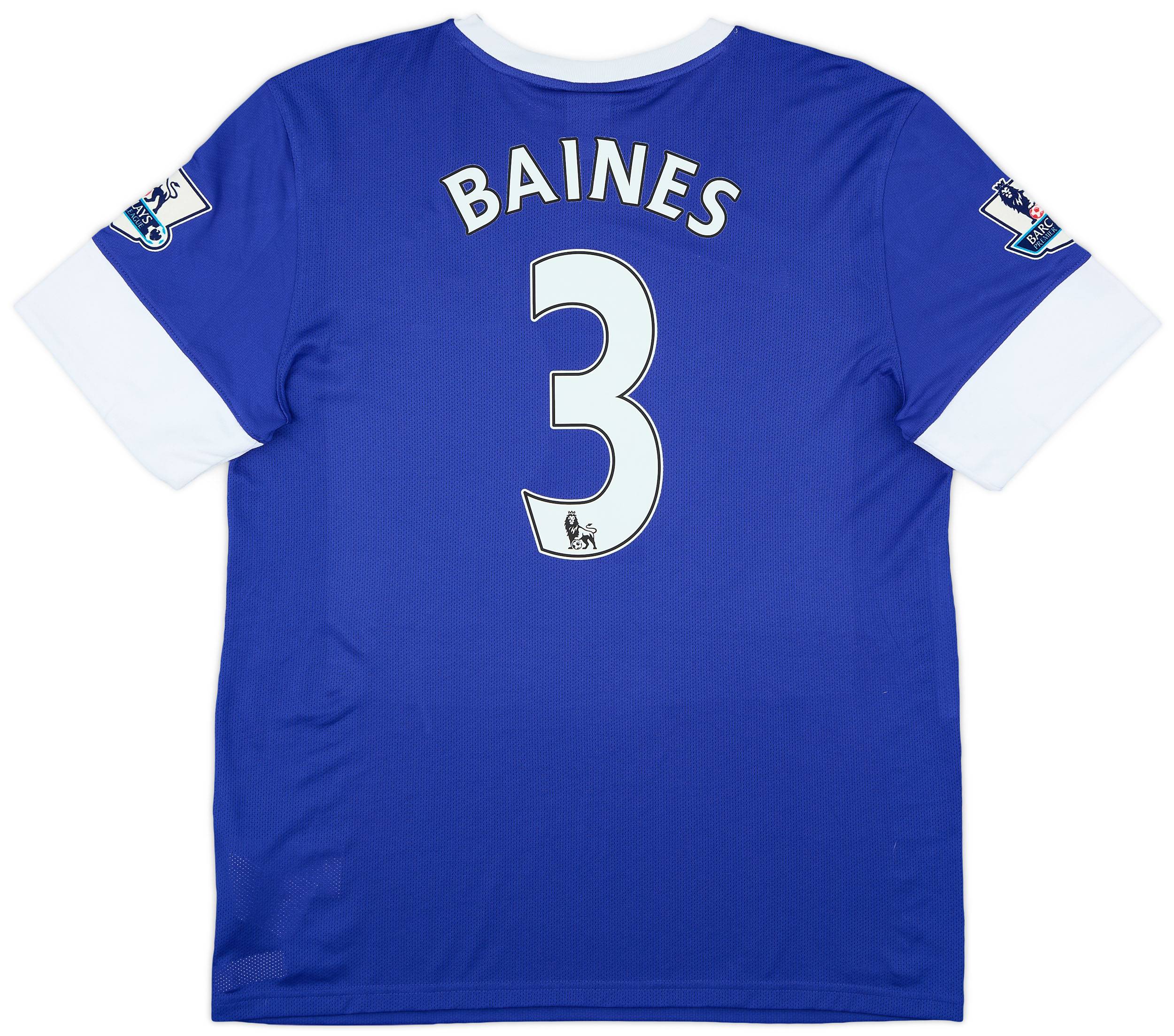 2012-13 Everton Home Shirt Baines #3 - 9/10 - (L)