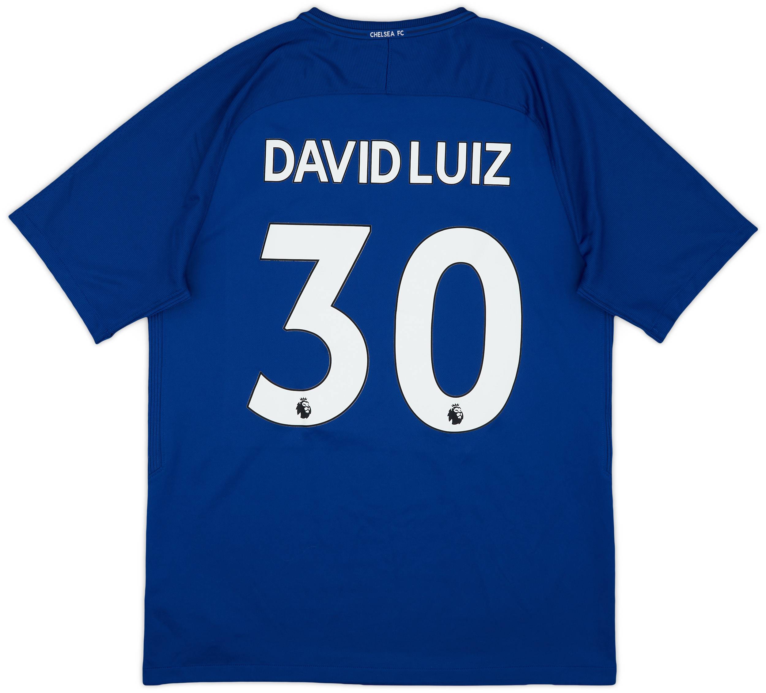2017-18 Chelsea Home Shirt David Luiz #30 - 5/10 - (L)