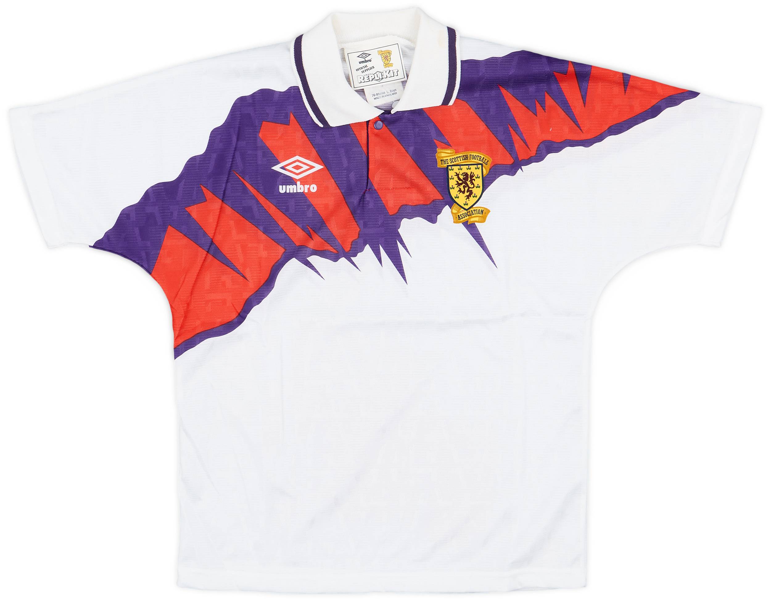 1991-93 Scotland Away Shirt - 7/10 - (L.Boys)