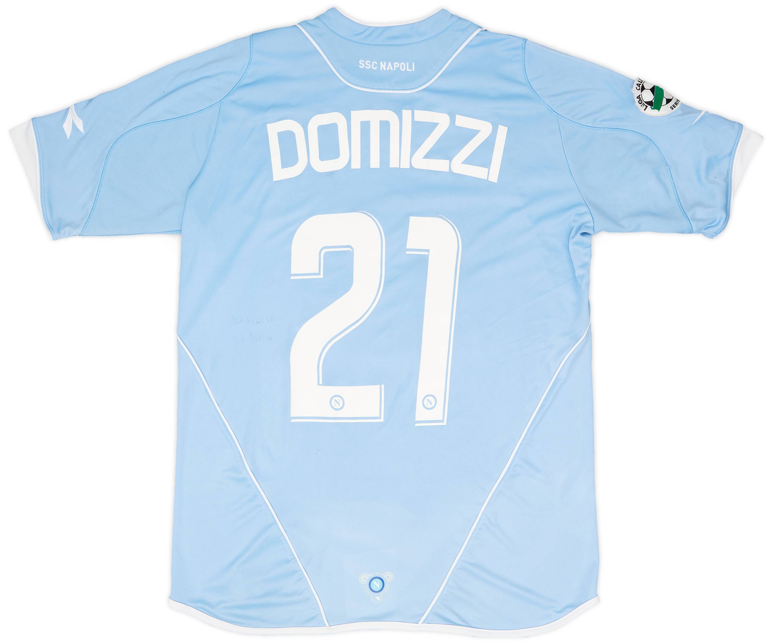 2007-08 Napoli Home Shirt Domizzi #21 - 4/10 - (L)