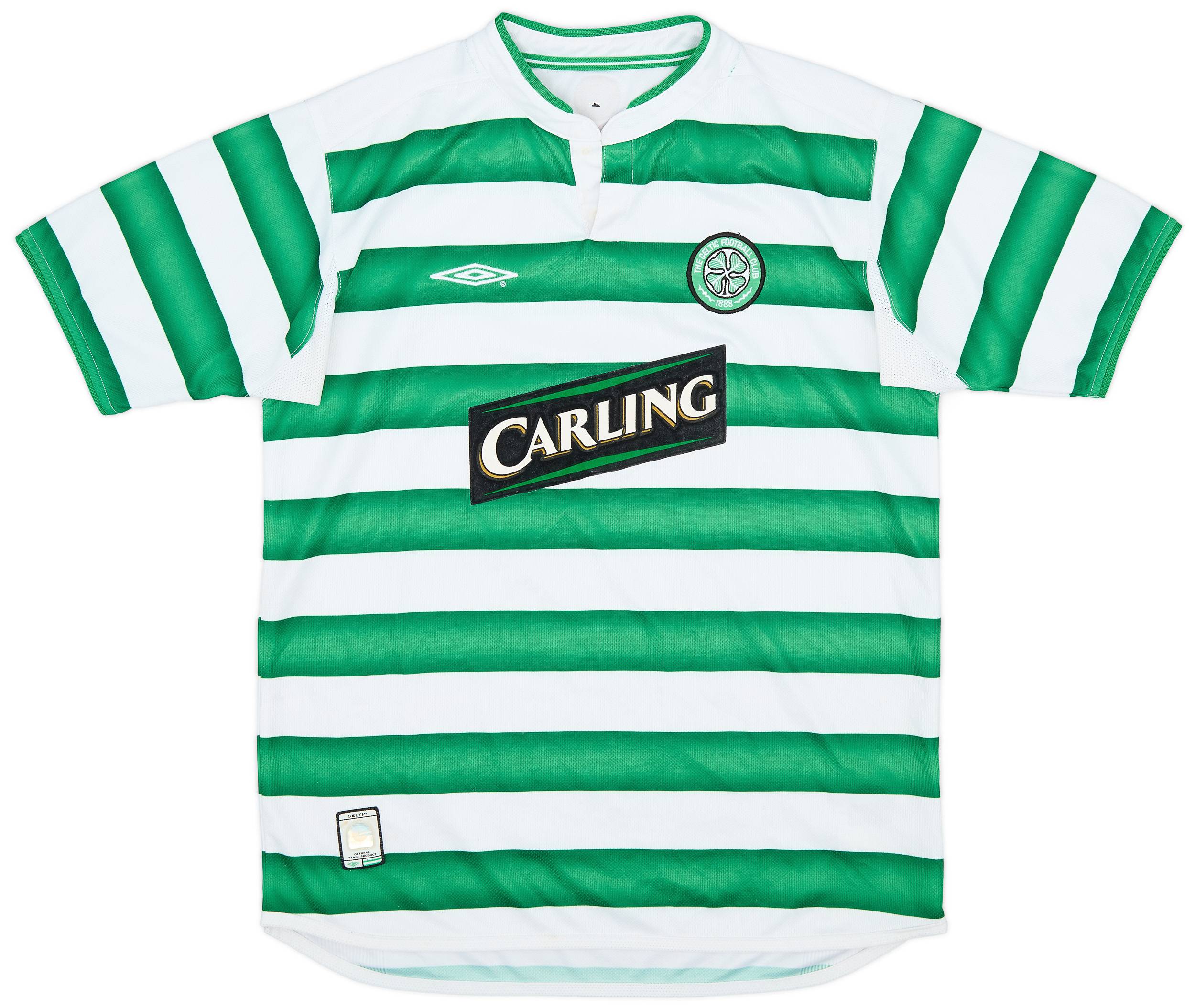 2003-04 Celtic Home Shirt - 8/10 - (XL.Boys)