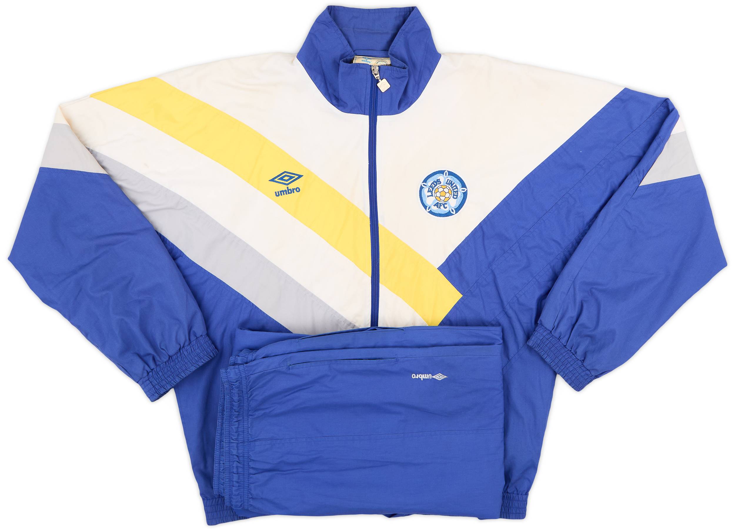 1990-91 Leeds United Umbro Tracksuit - 8/10 - (S)