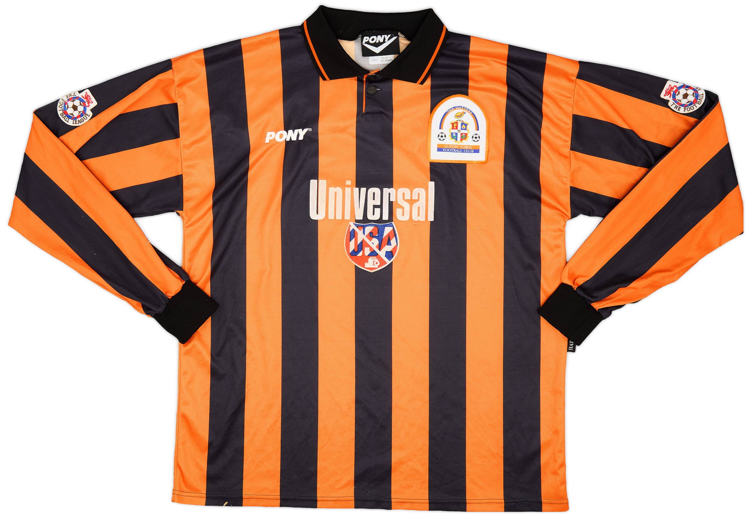 1995-96 Luton Town Player Issue Away L/S Shirt - 8/10 - (XXL)