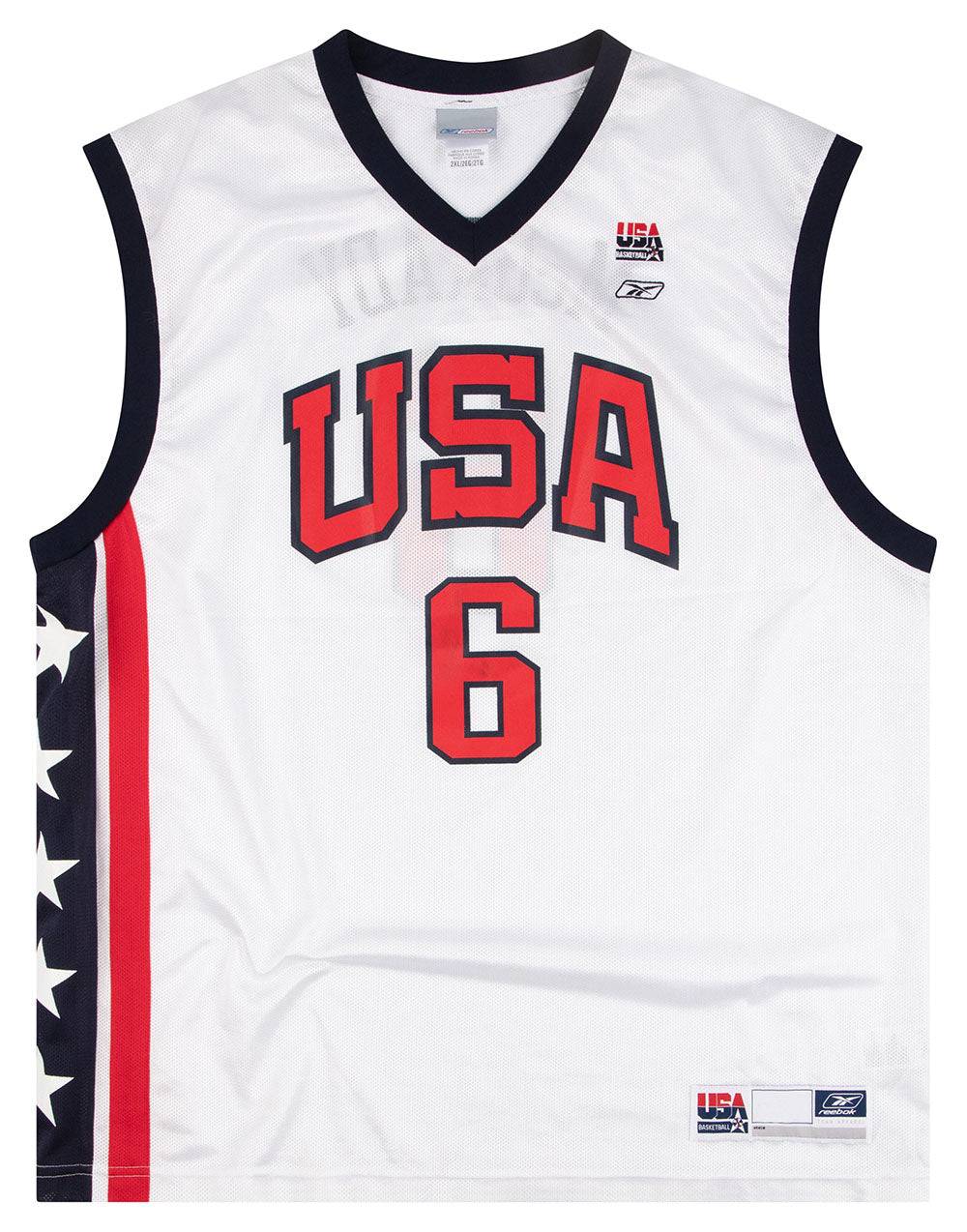 2002 USA McGrady #6 Reebok Jersey (Home) XXL