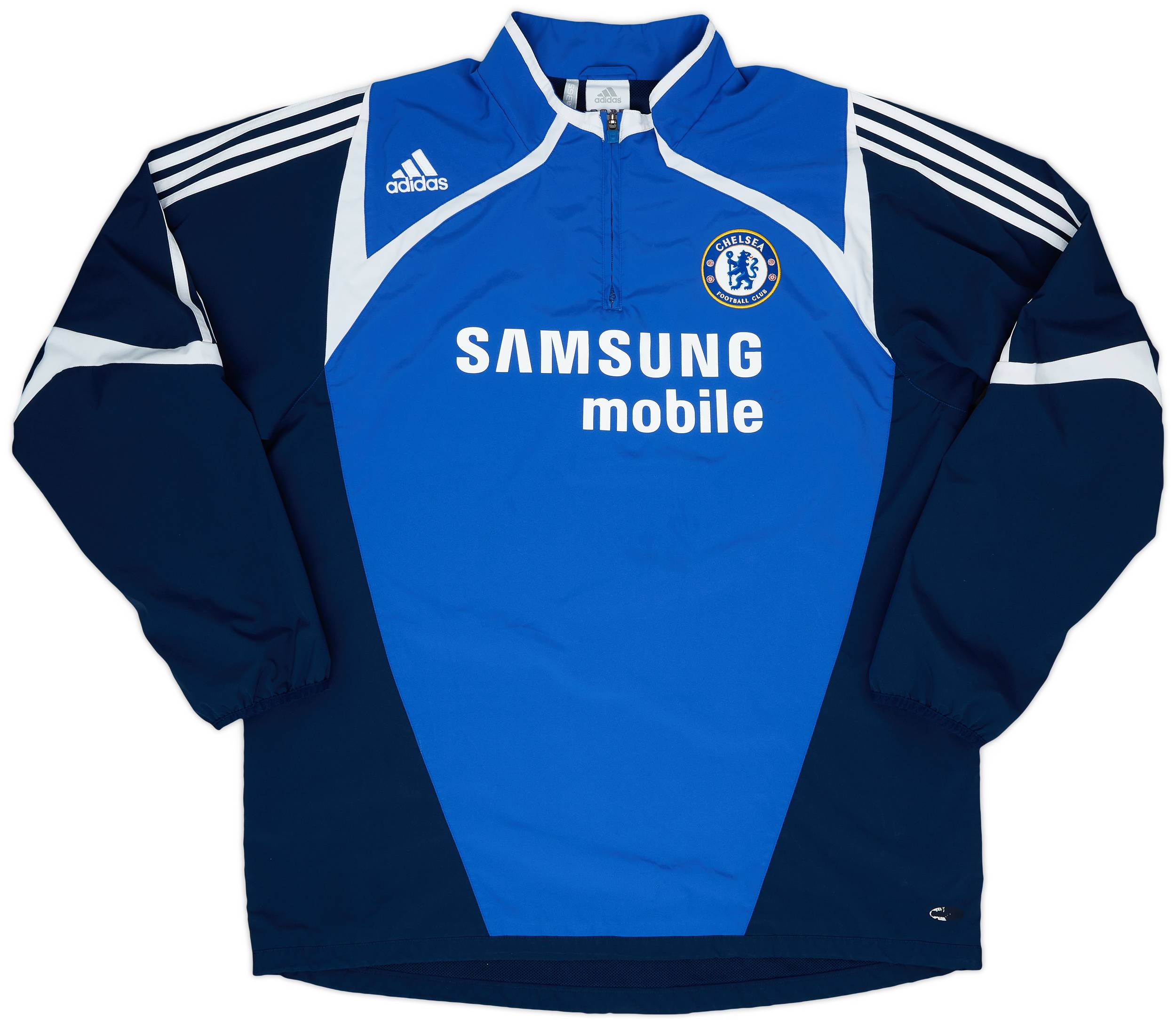 2007-08 Chelsea adidas 1/4 Zip Drill Top - 9/10 - (XL)