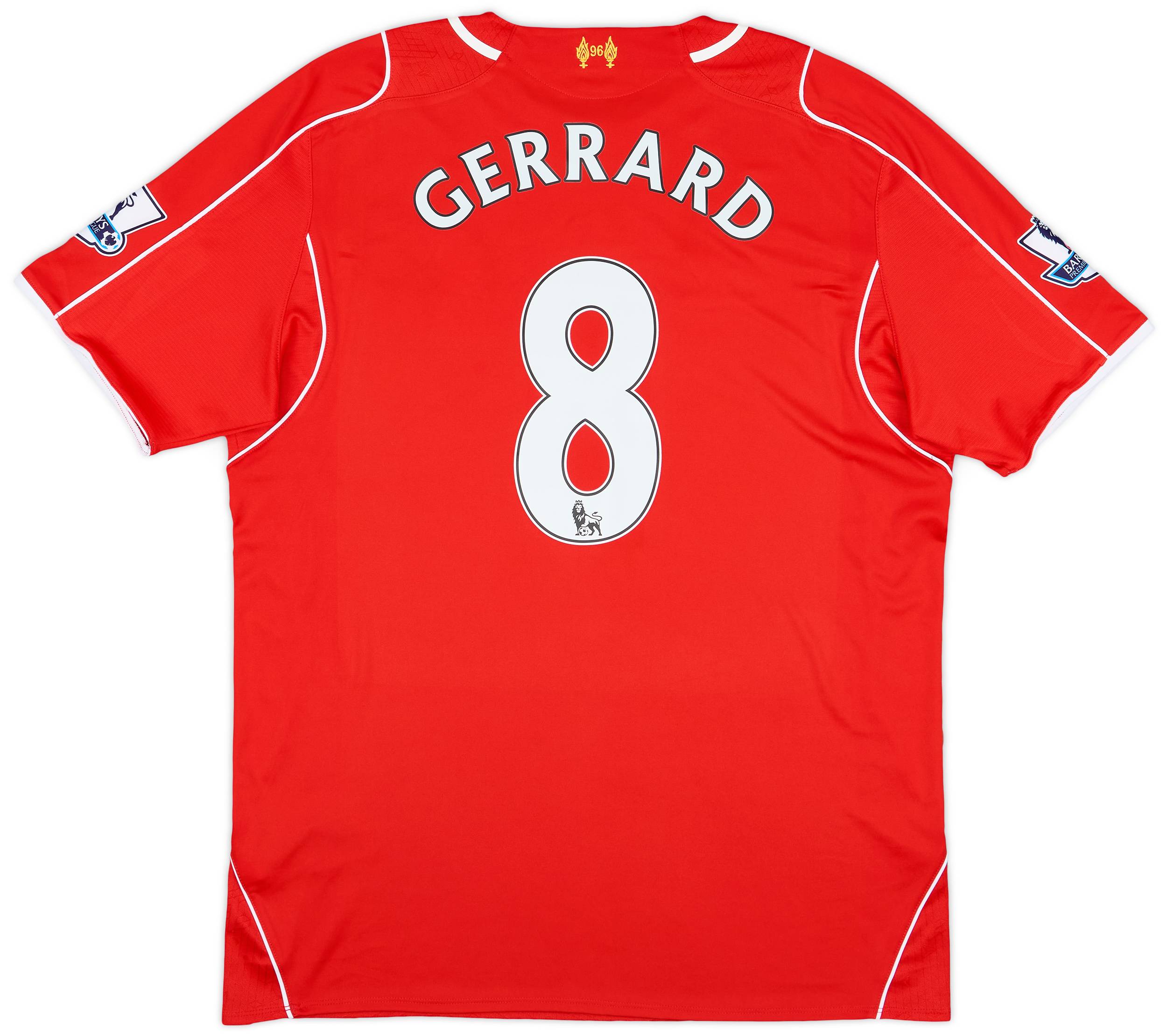 2014-15 Liverpool Home Shirt Gerrard #8 - 9/10 - (XL)