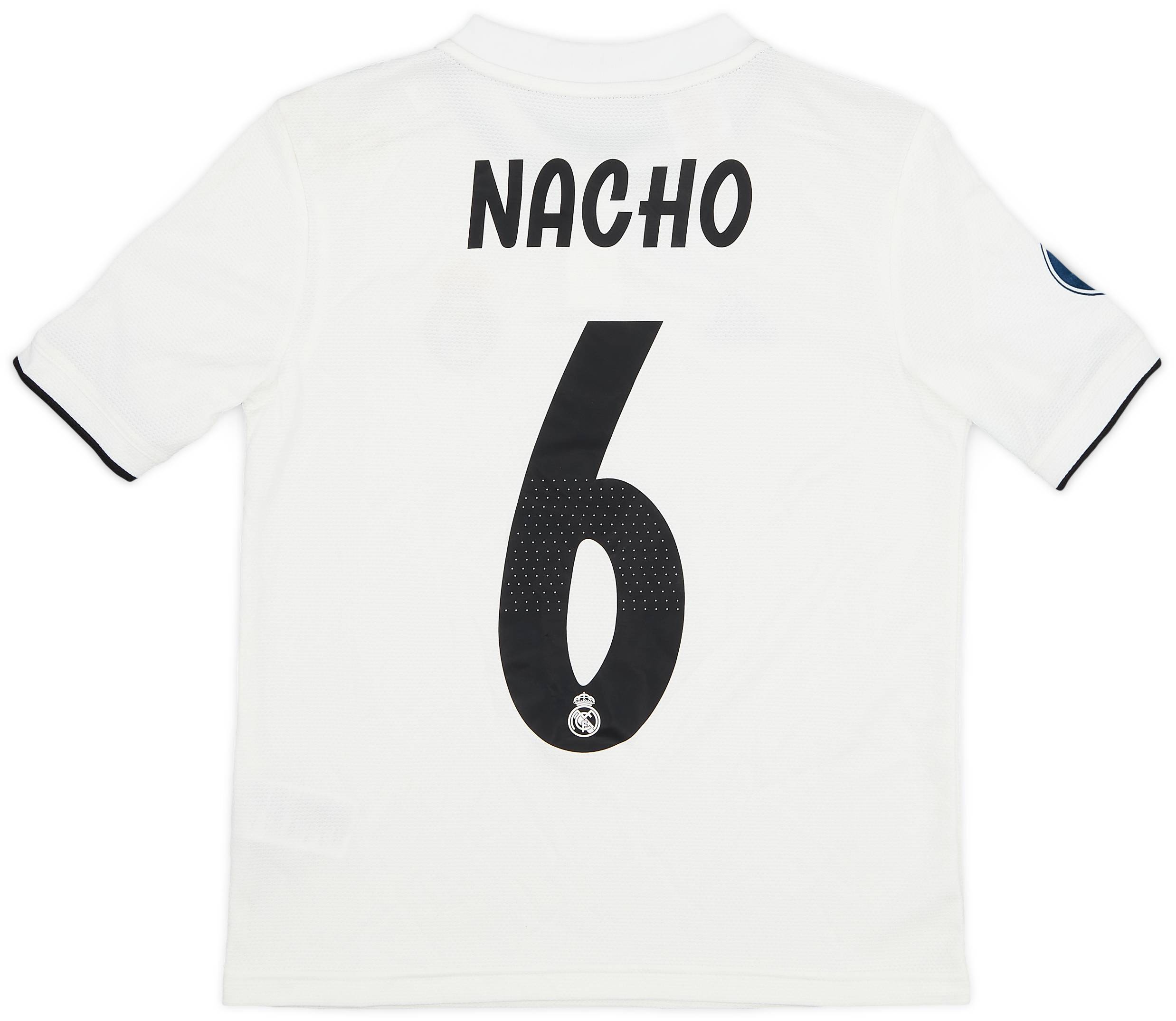 2018-19 Real Madrid Home Shirt Nacho #6 - 10/10 - (M.Boys)