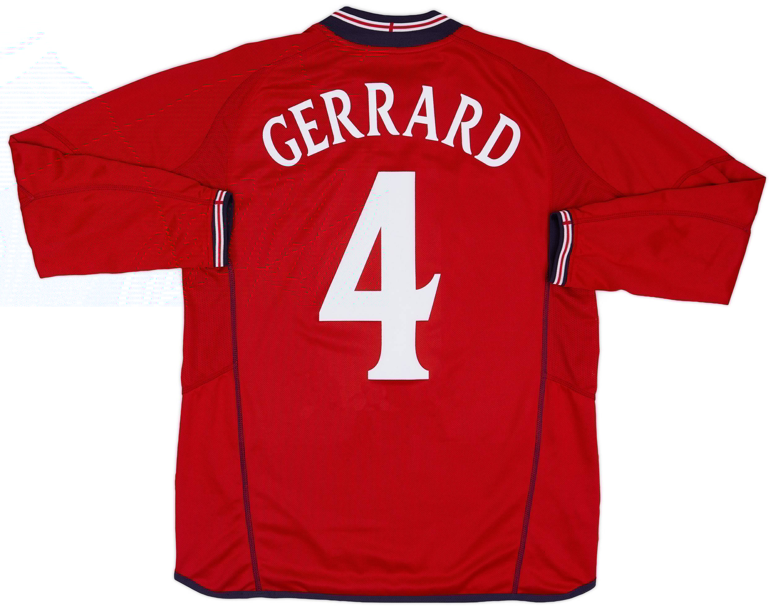 2002-04 England Away L/S Shirt Gerrard #4 - 9/10 - (M)