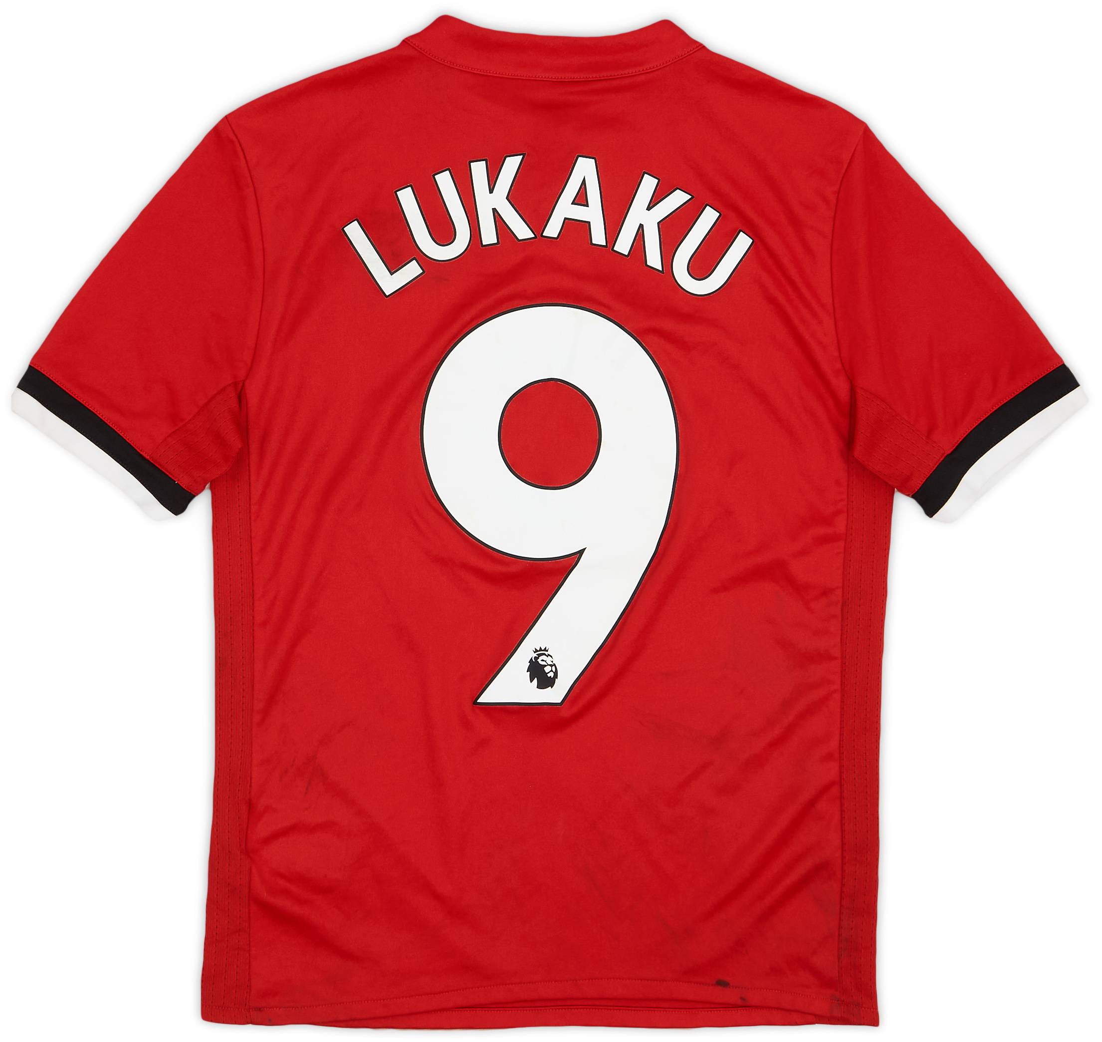 2017-18 Manchester United Home Shirt Lukaku #9 - 7/10 - (M.Boys)