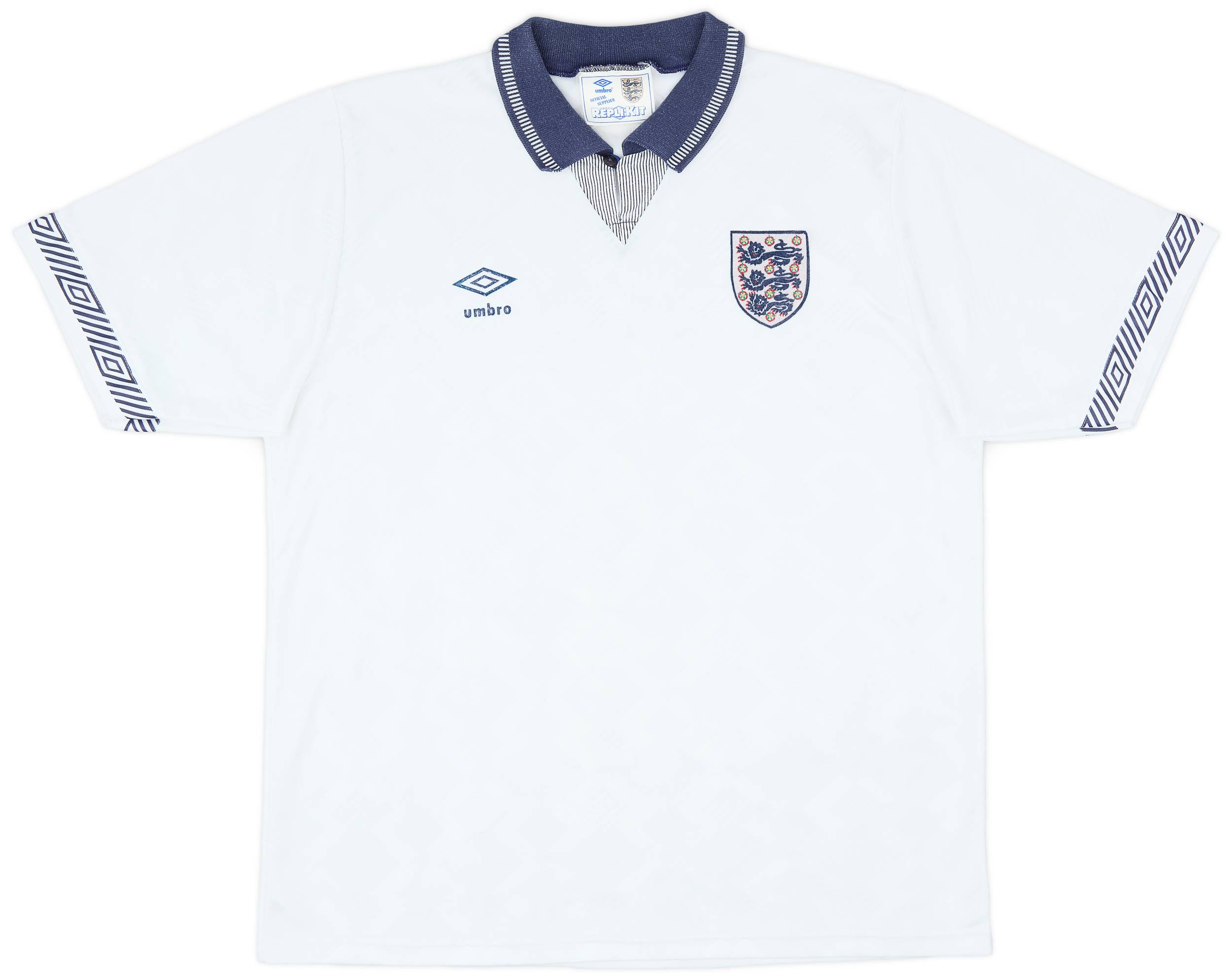 1990-92 England Home Shirt - 7/10 - (L)