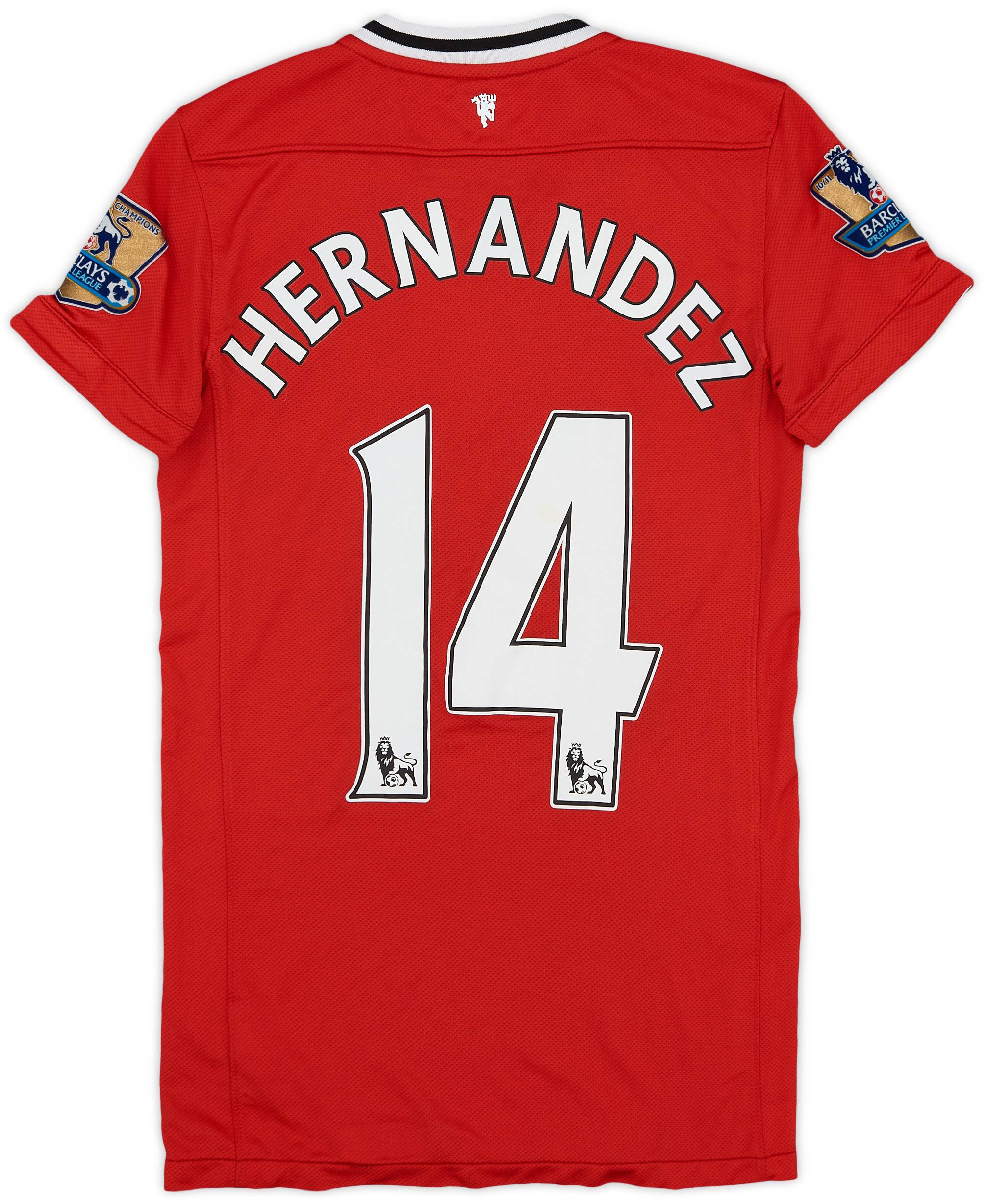 2011-12 Manchester United Home Shirt Hernandez #14 - 8/10 - (Women's XS)