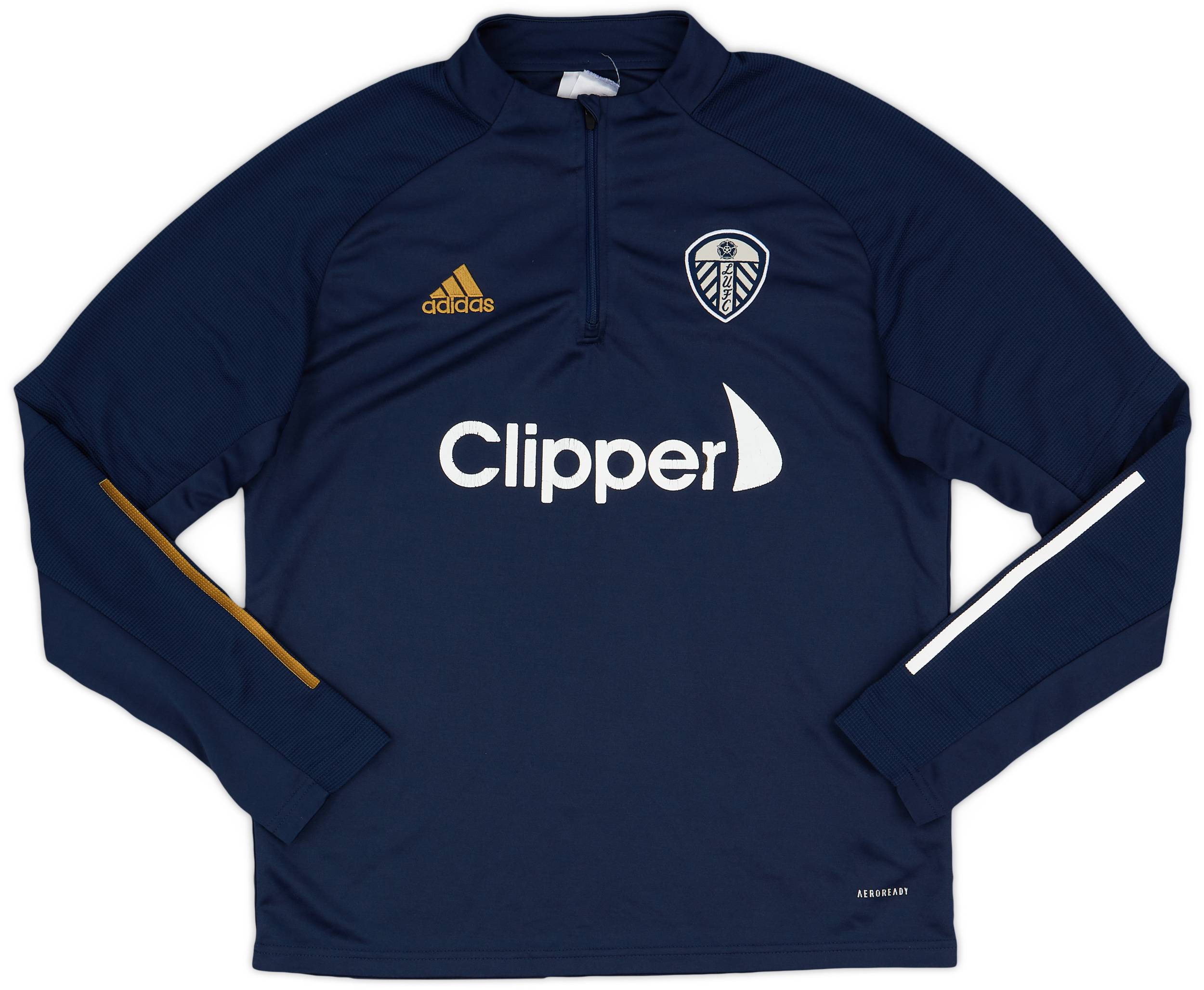 2020-21 Leeds United adidas 1/4 Zip Drill Top - 5/10 - (M)
