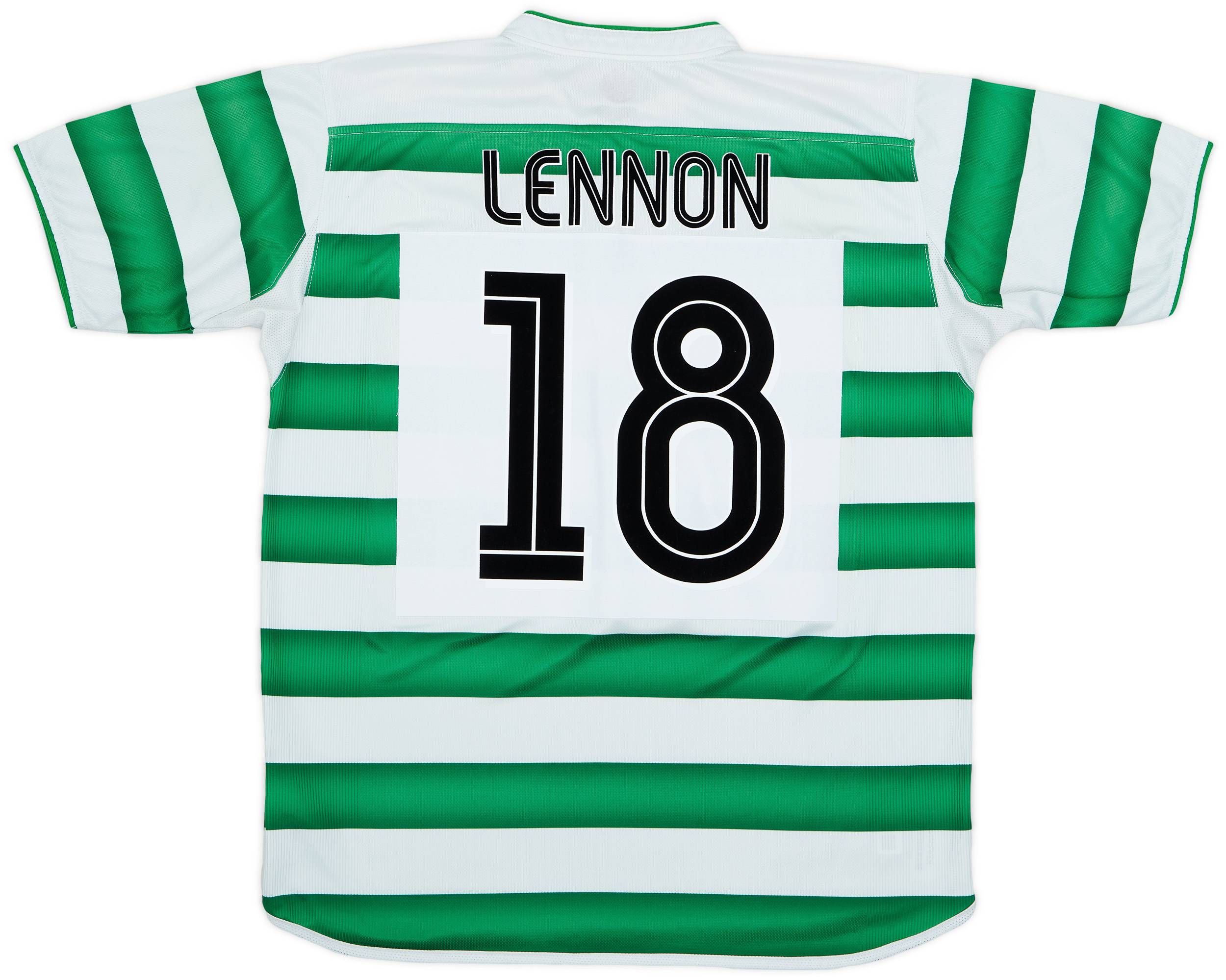 2003-04 Celtic Home Shirt Lennon #18 - 8/10 - (L)