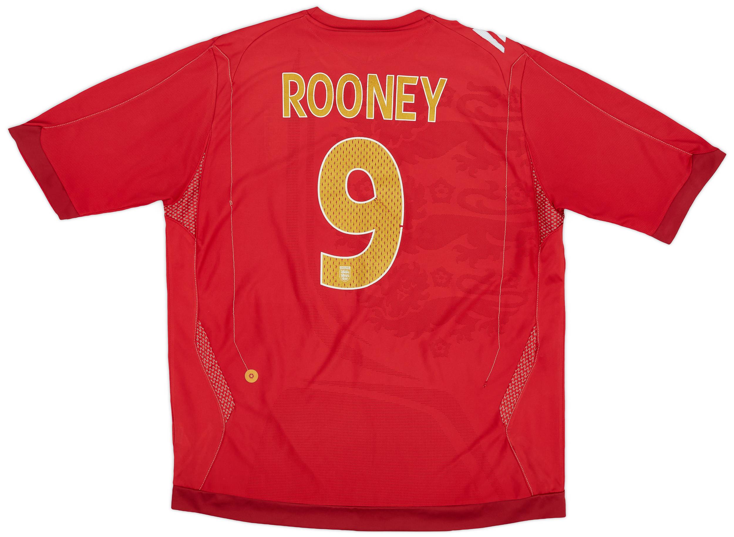 2006-08 England Away Shirt Rooney #9 - 5/10 - (XL)