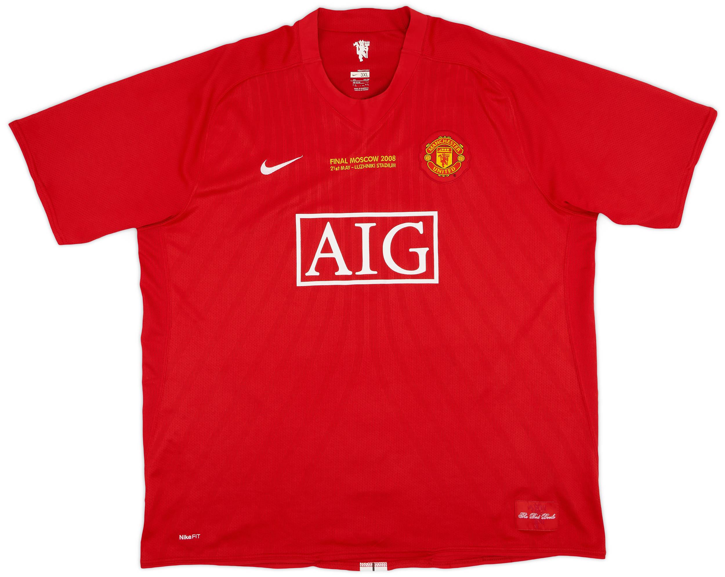 男女兼用 Ronaldo Shirt Home United Manchester 2007-09 #7 (3XL) - 8/10 - ウェア