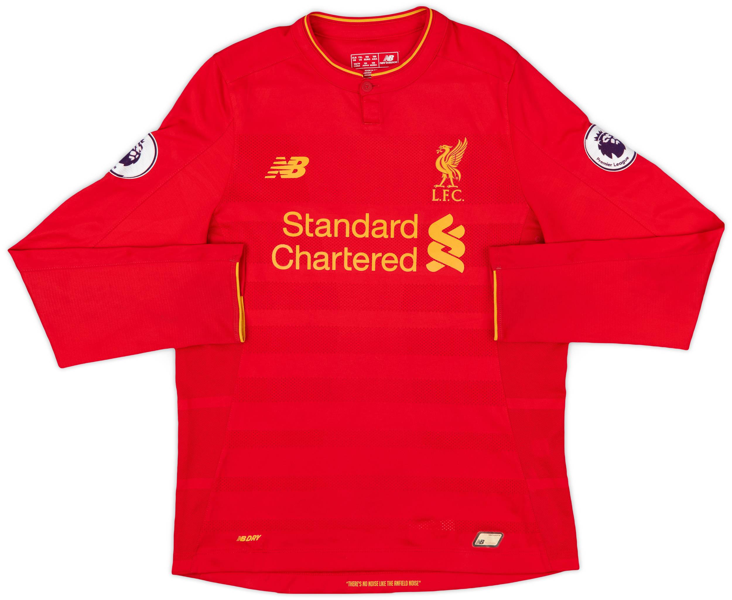 2016-17 Liverpool Home L/S Shirt Lallana #20 - 8/10 - (XL.Boys)