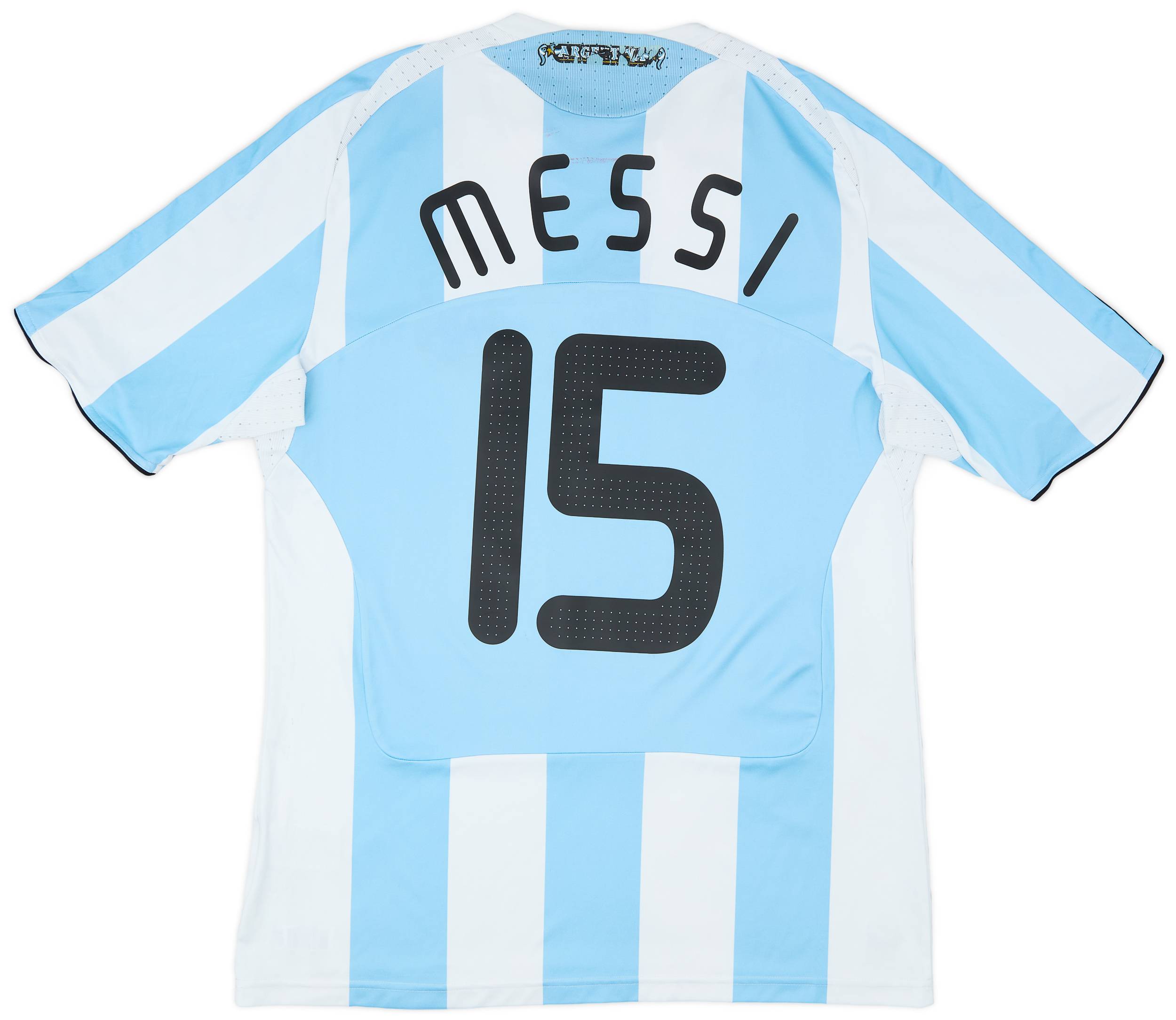2007-09 Argentina Home Shirt Messi #15 - 7/10 - (L)