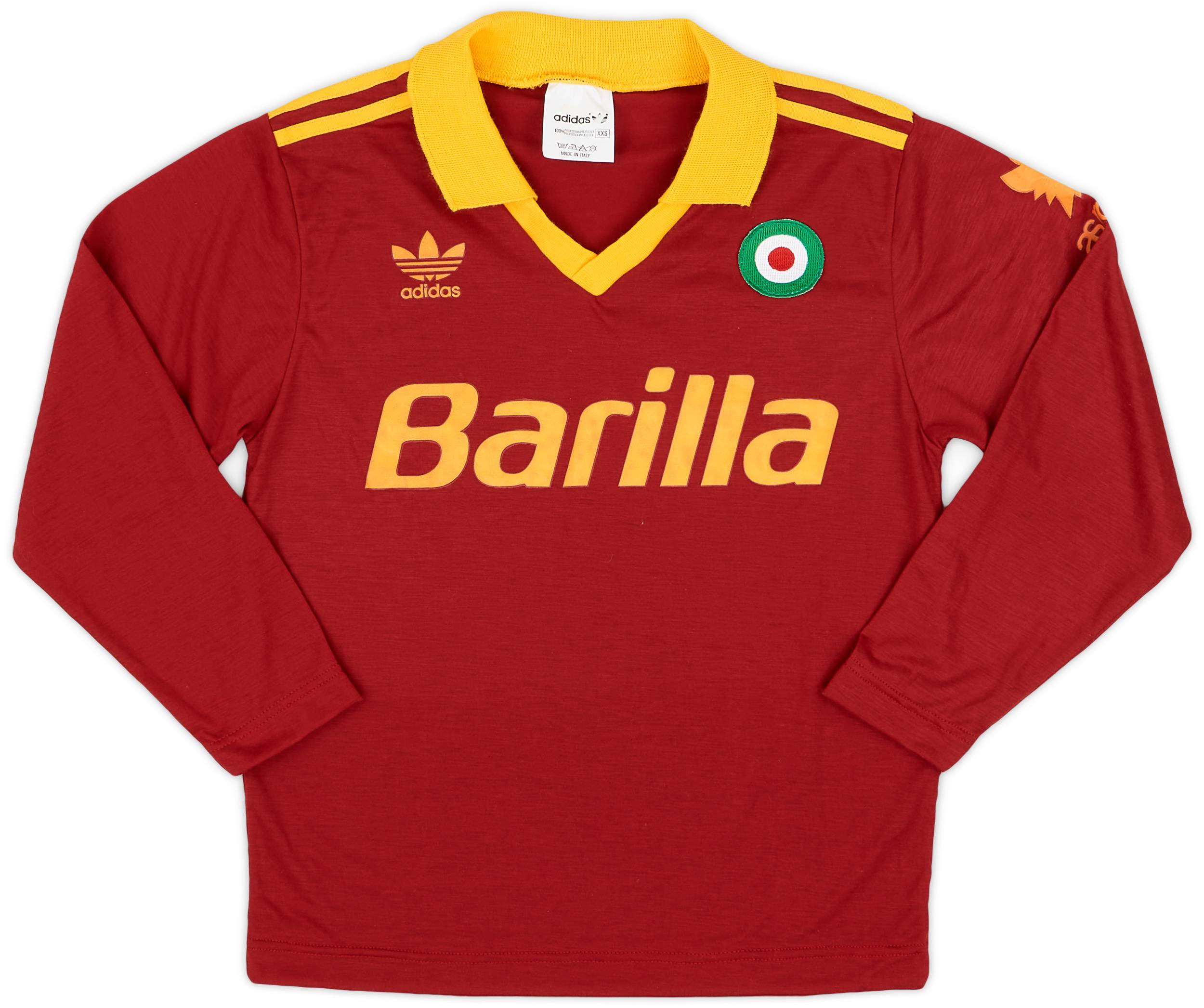 1991-92 Roma Home L/S Shirt - 9/10 - (XXS)