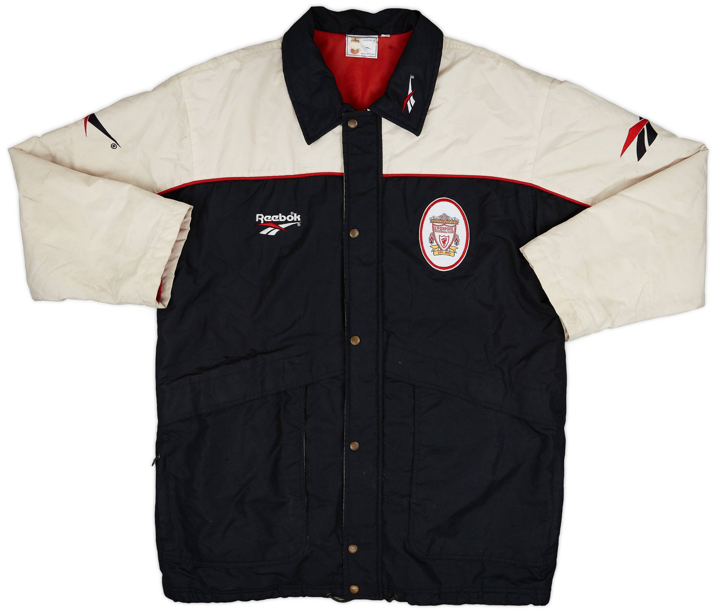 1996-97 Liverpool Padded Reebok Bench Coat - 6/10 - (L)