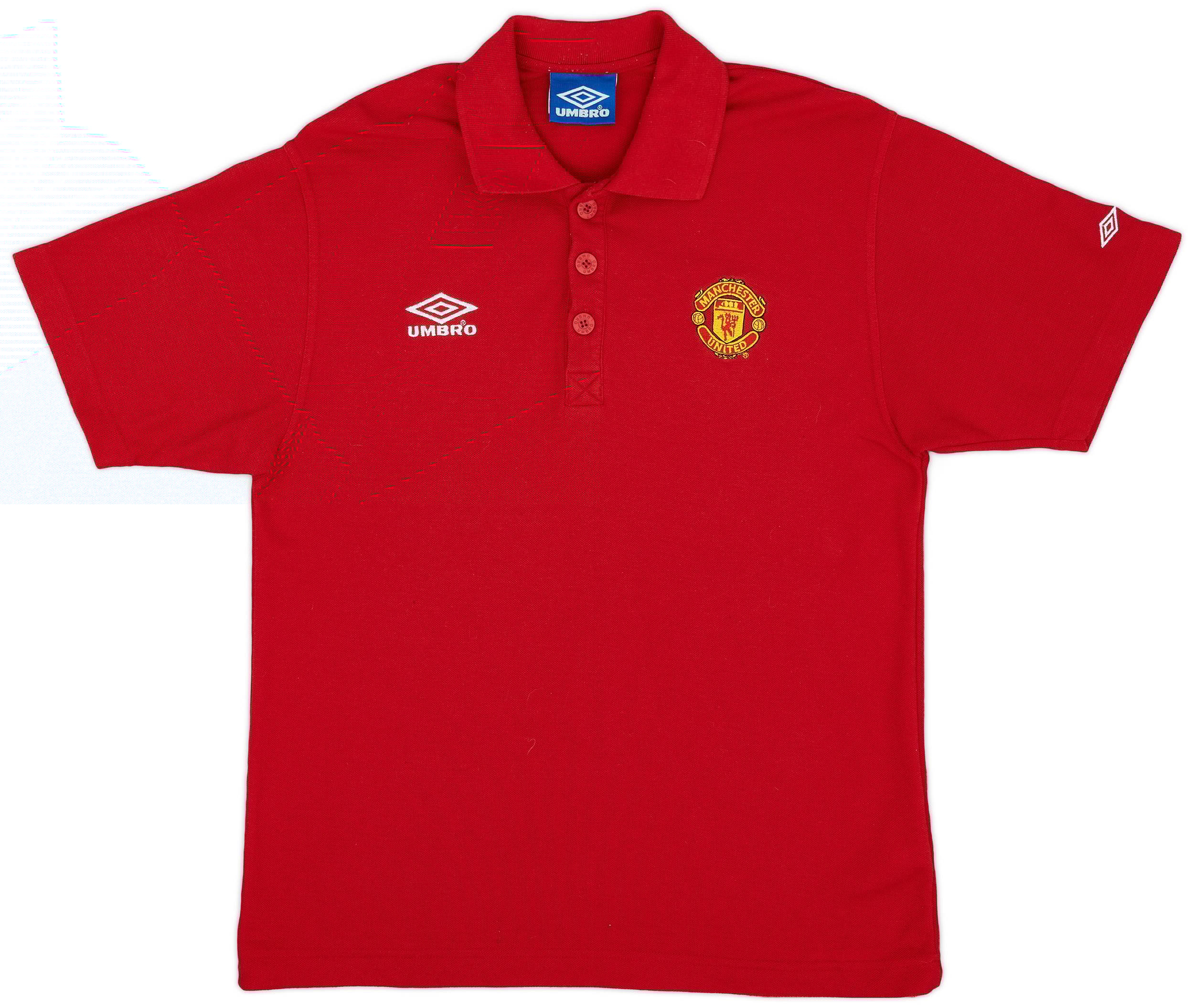 1998-99 Manchester United Umbro Polo Shirt - 9/10 - (M)