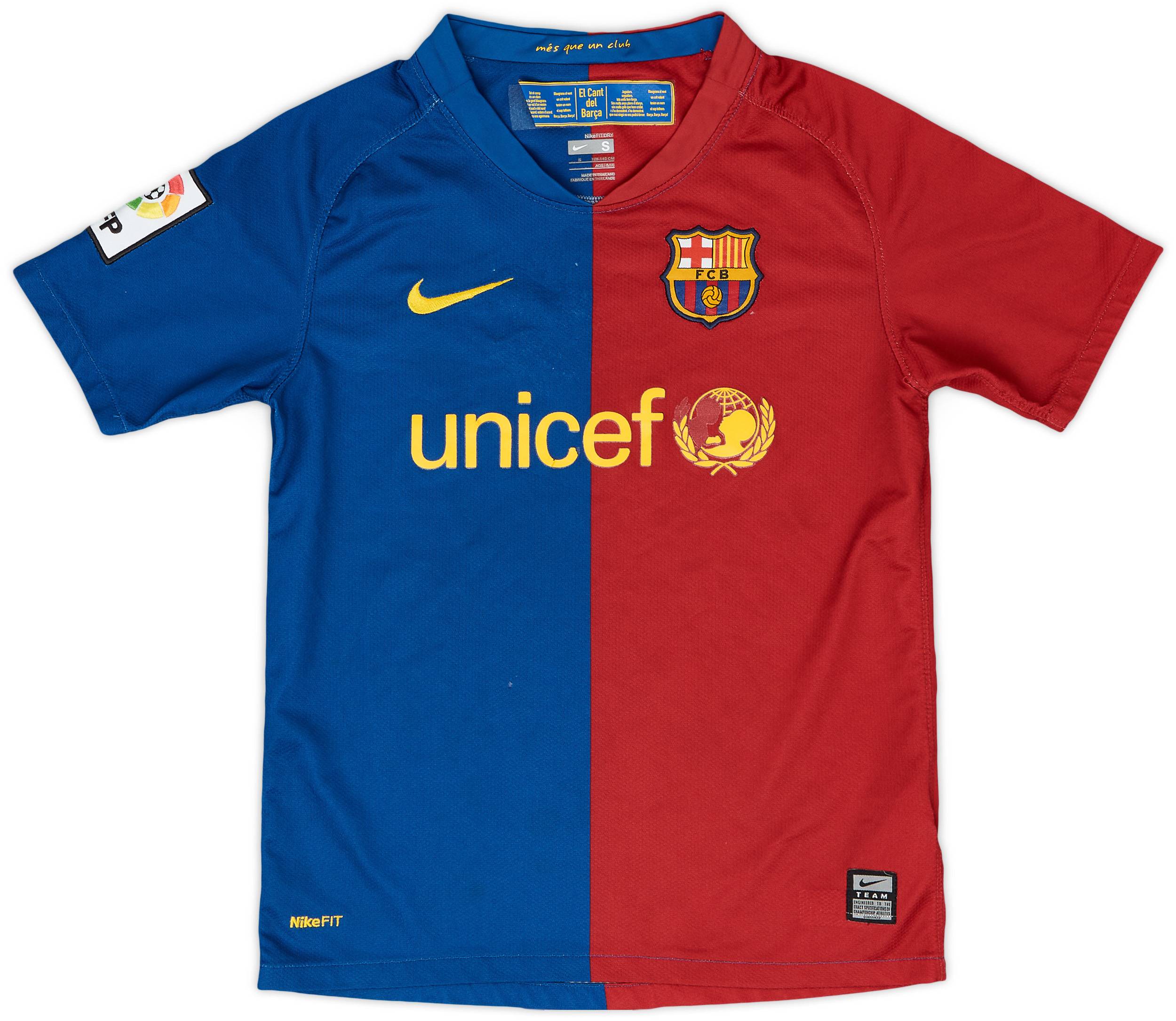 【2008〜2009シーズンFC Barcelona サイン入りユニフォーム】 2008-09 Barcelona Home Shirt - 4/10 - (S.Boys)