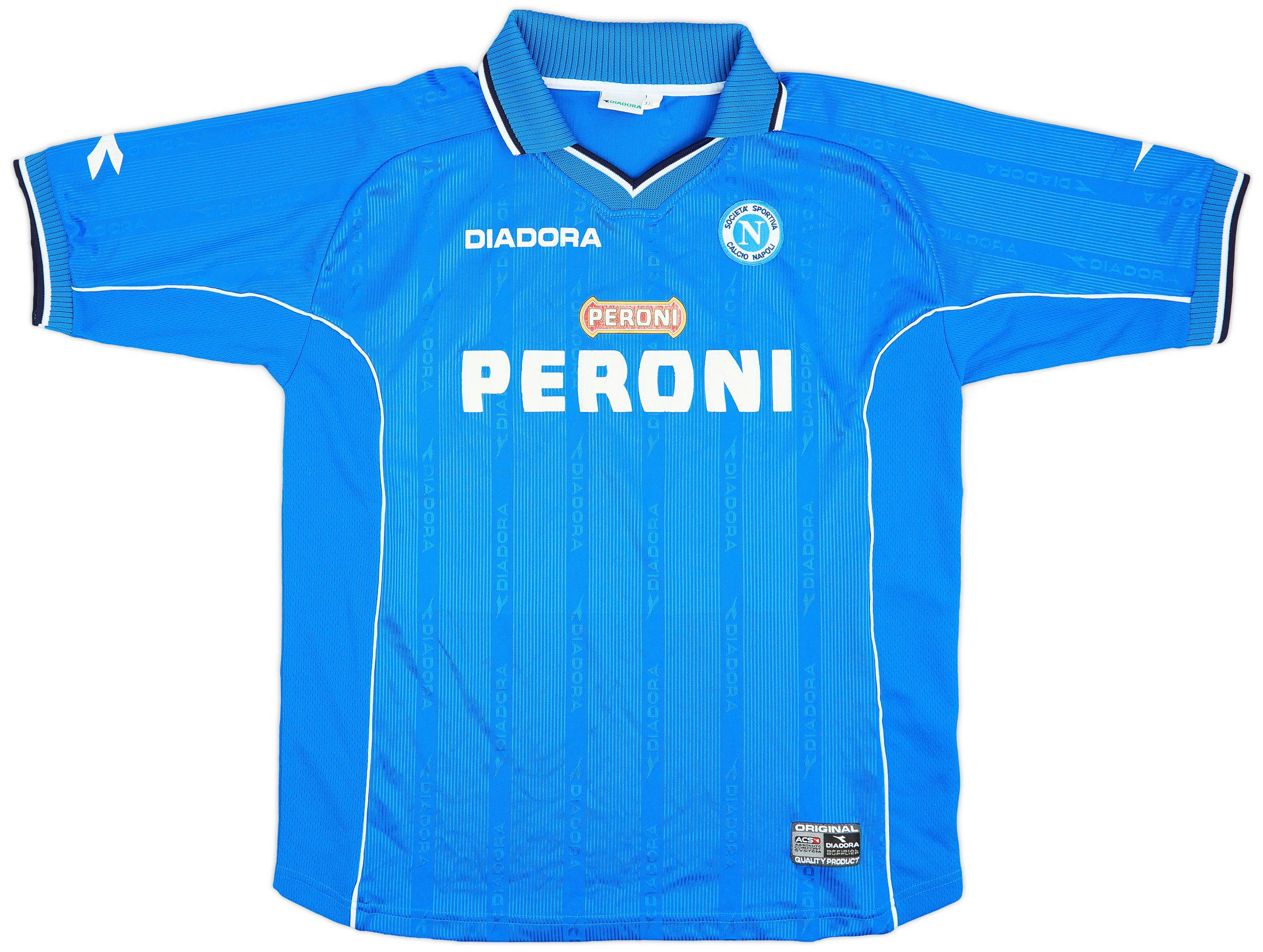 名作 2000-01 Napoli Home Shirt - 7/10 - (XXL) ウェア