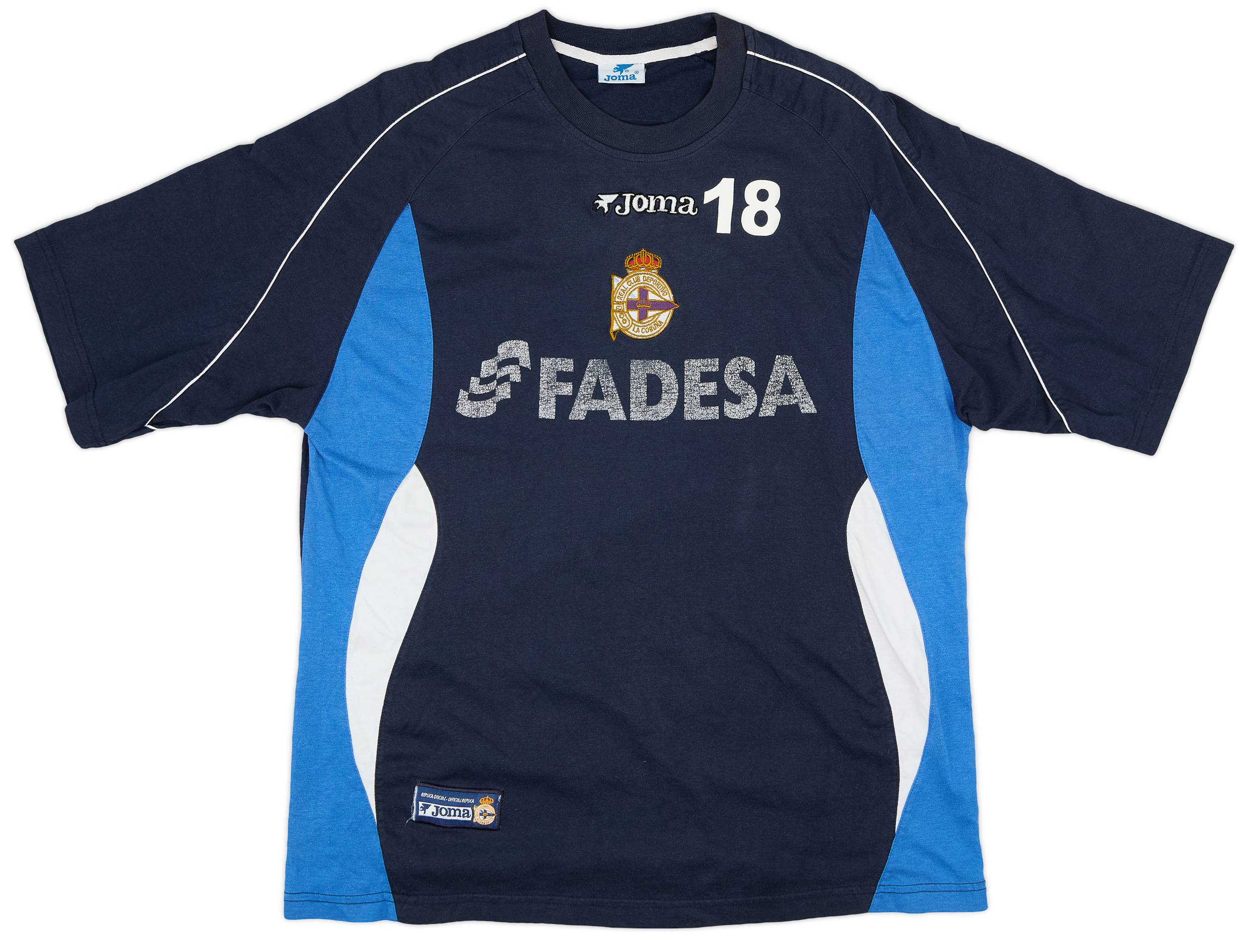 2001-02 Deportivo Player Issue Joma Training Shirt #18 - 5/10 - (XL)