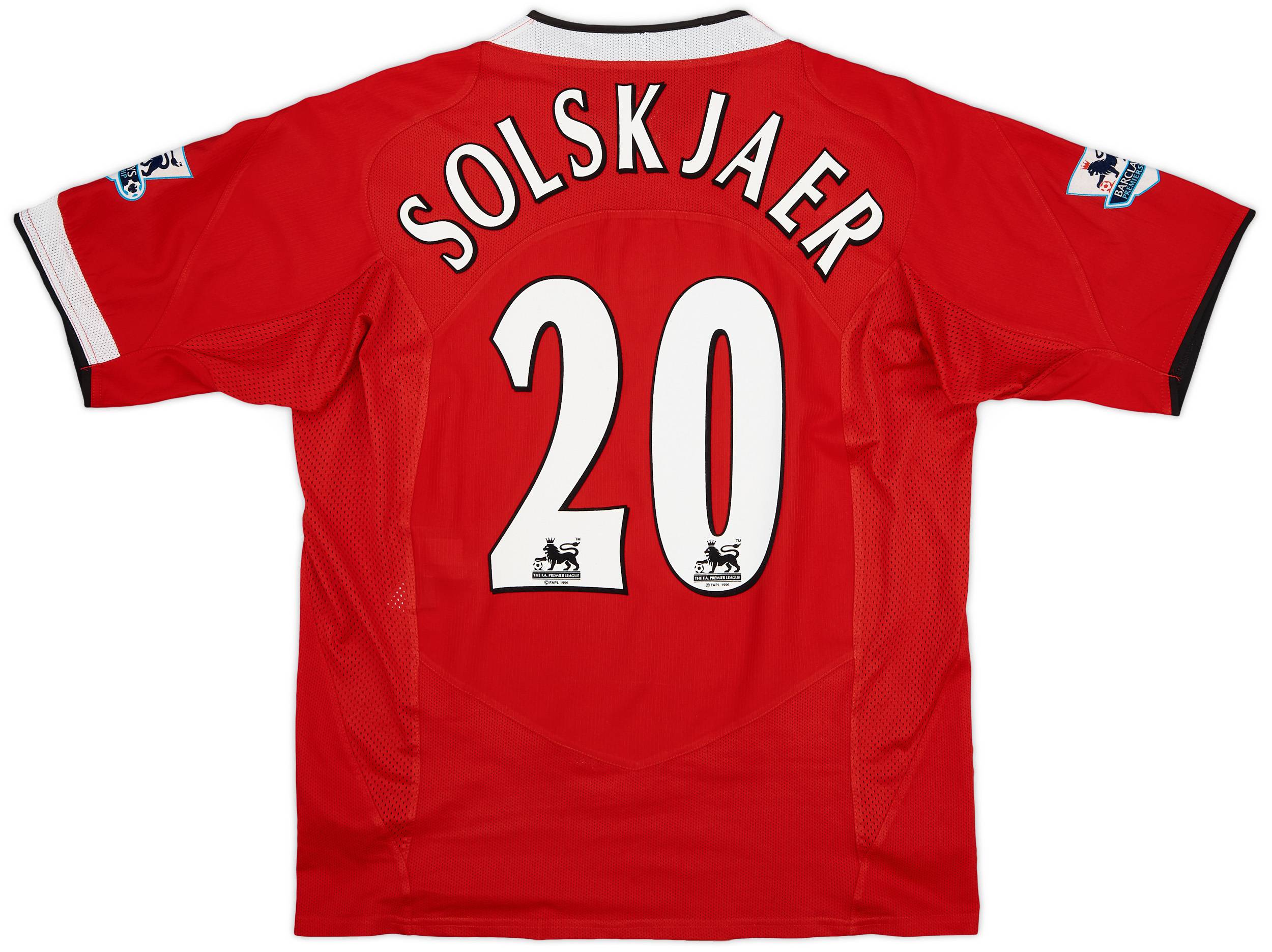 2004-06 Manchester United Home Shirt Solskjaer #20 - 9/10 - (L)