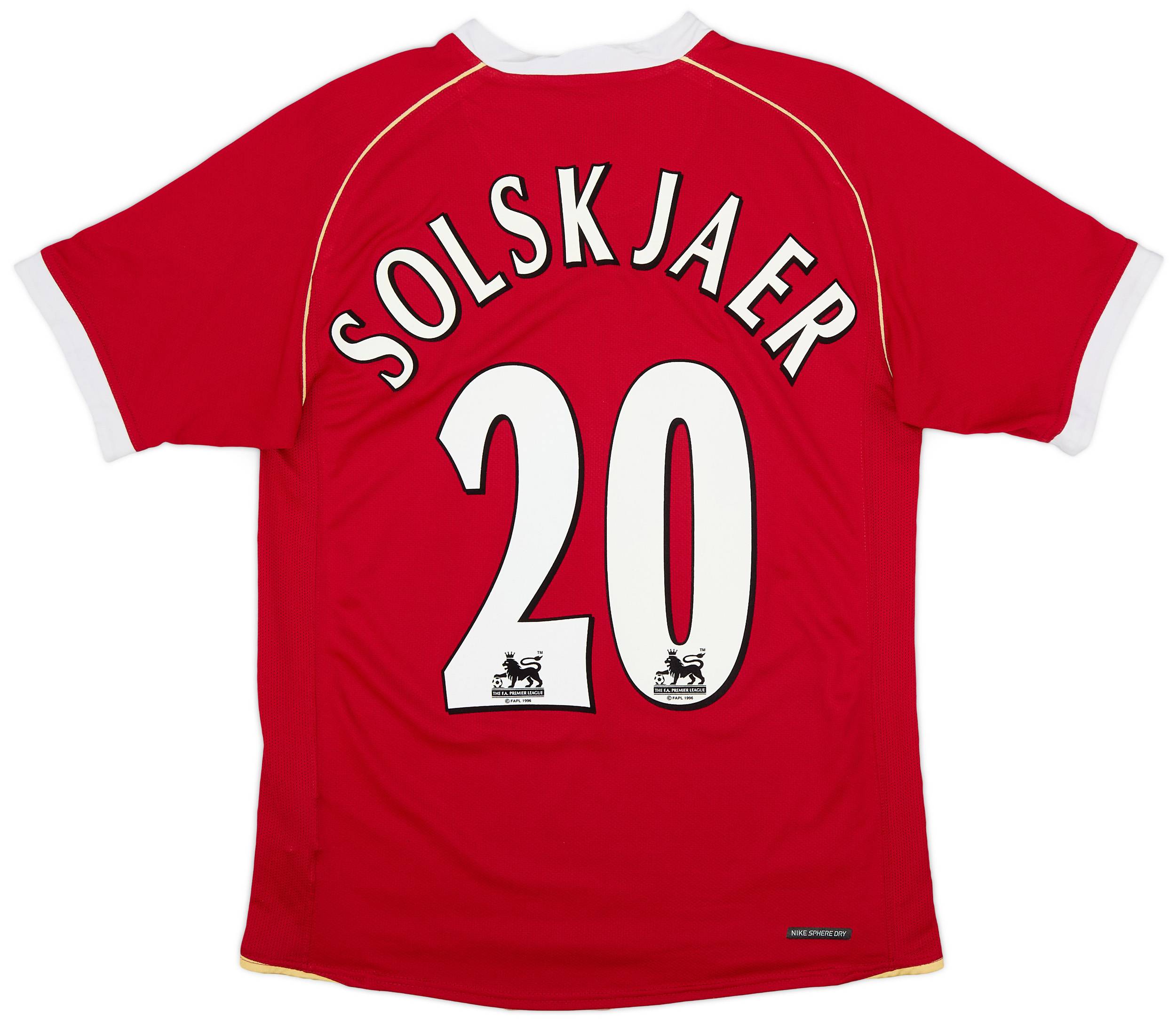 2006-07 Manchester United Home Shirt Solsjkaer #20 - 8/10 - (S)