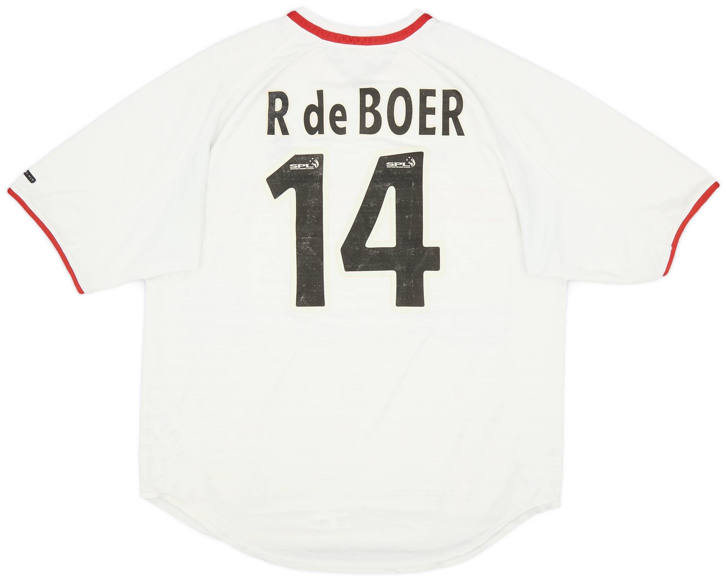 2000-01 Rangers Away Shirt R de Boer #14 - 6/10 - (L)