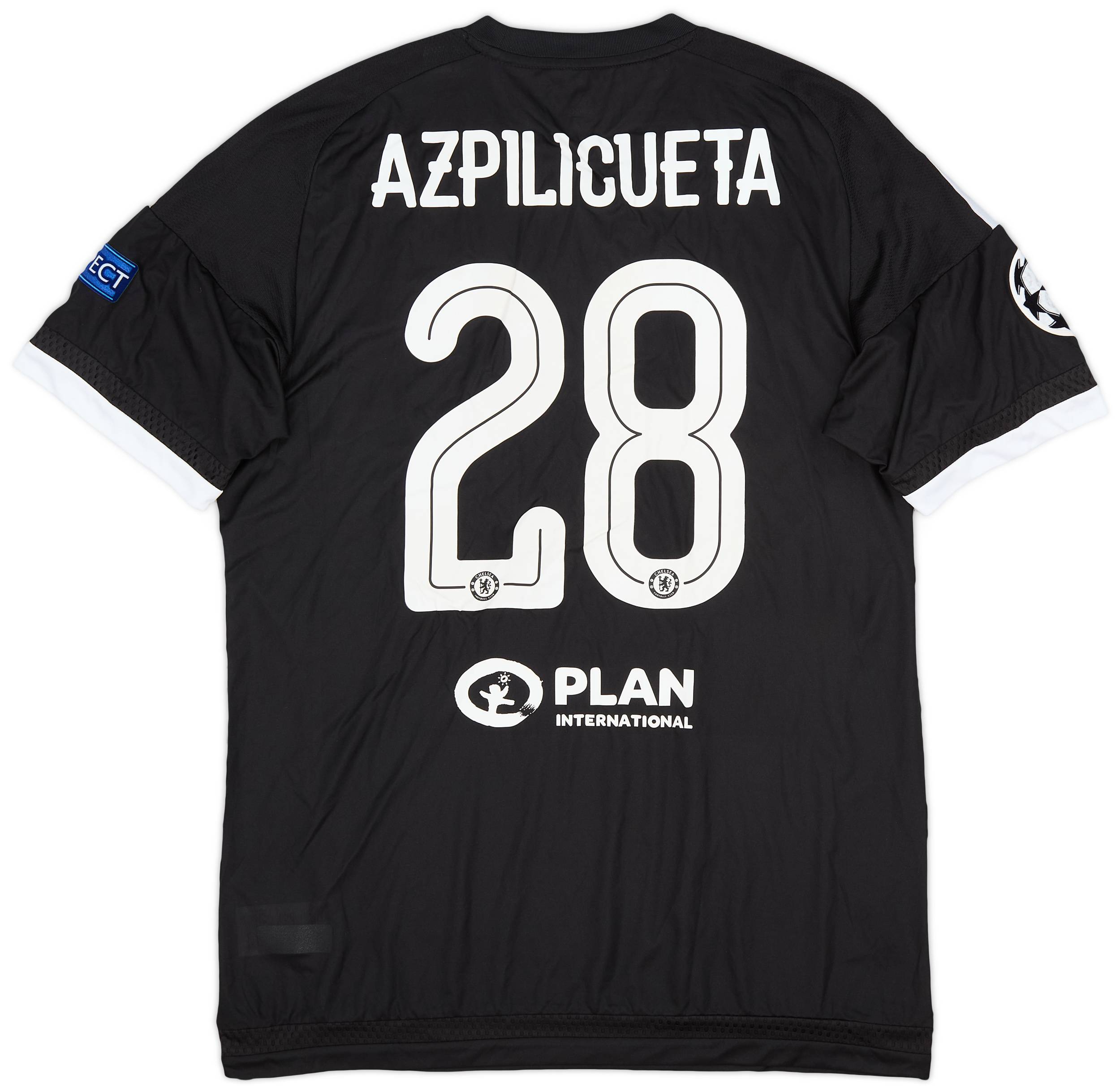 2015-16 Chelsea Match Issue Champions League Third Shirt Azpilicueta #28