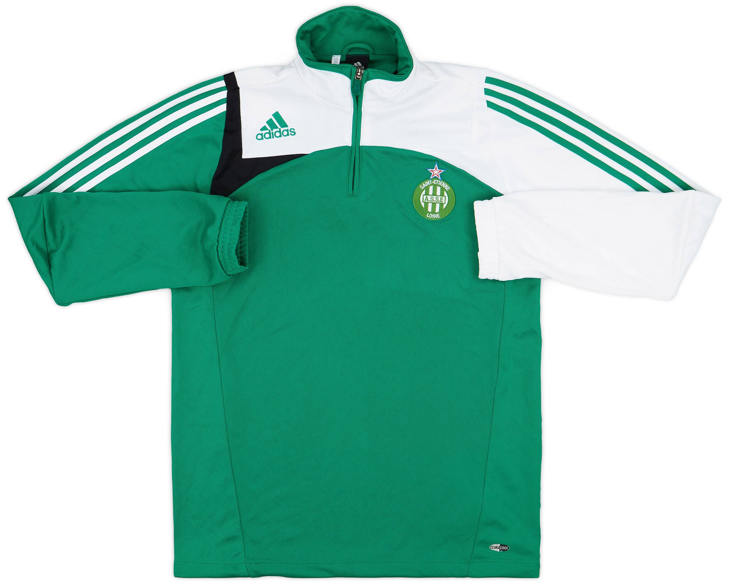 2007-08 Saint Etienne adidas 1/4 Zip Drill Top - 9/10 - (M/L)