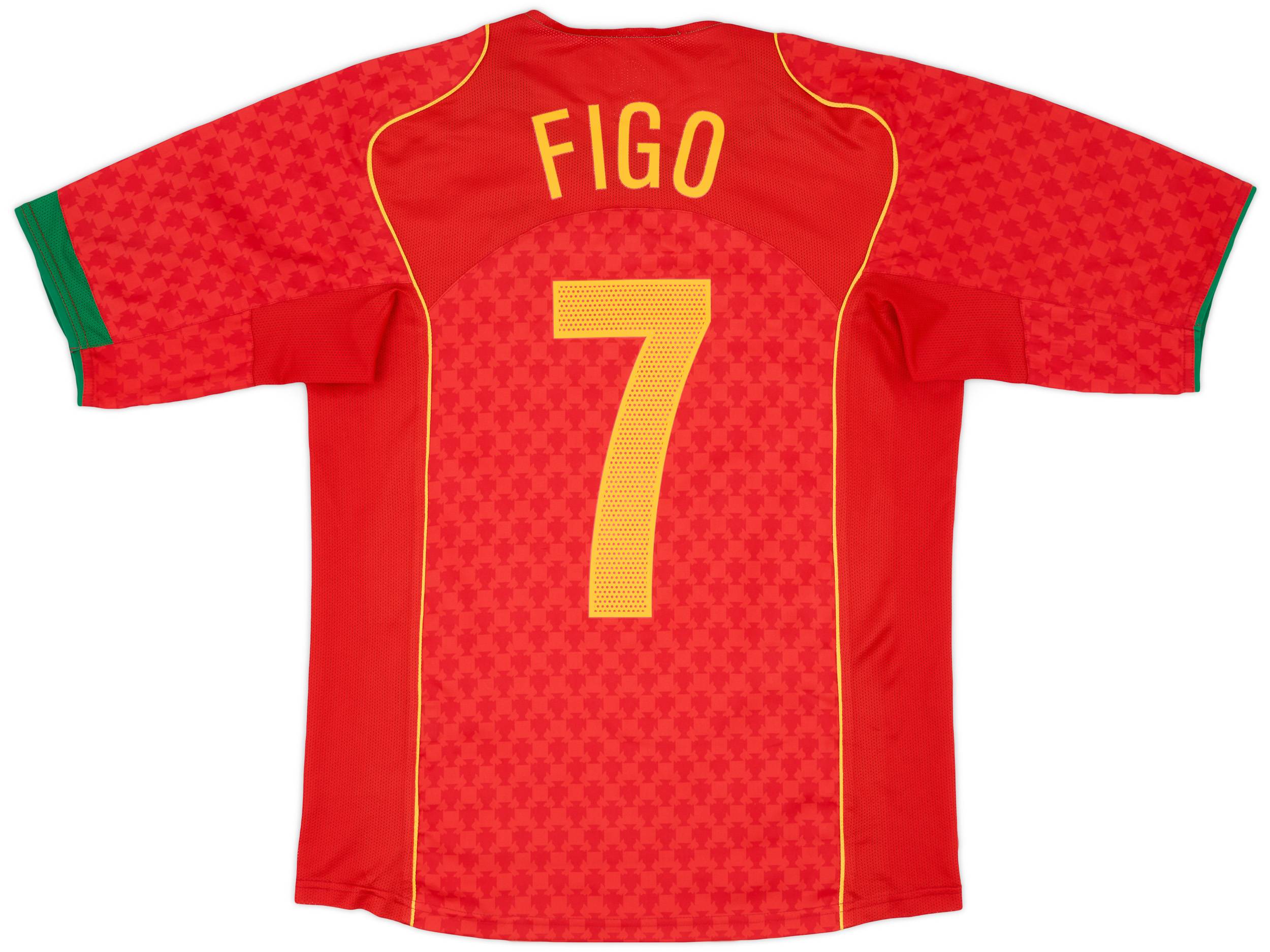 2004-06 Portugal Home Shirt Figo #7 - 9/10 - (S)