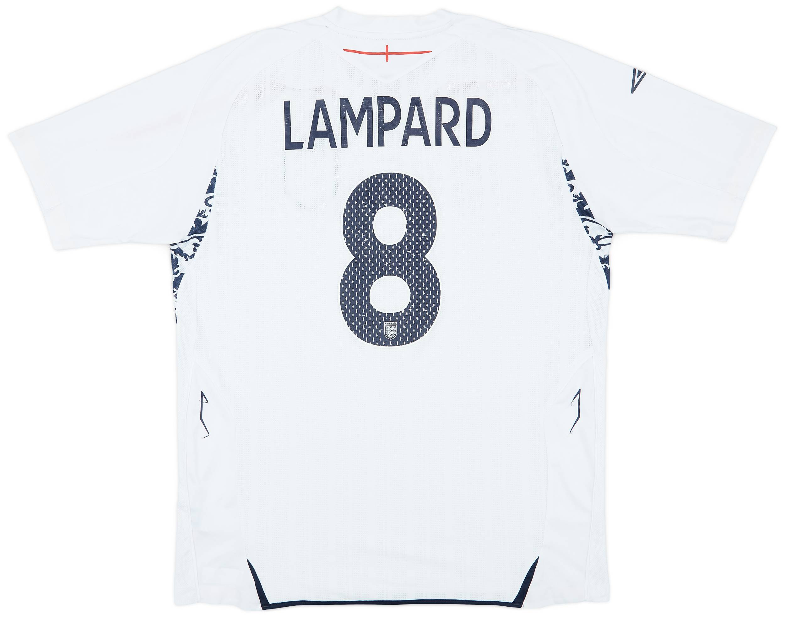 2007-09 England Home Shirt Lampard #8 - 6/10 - (L)