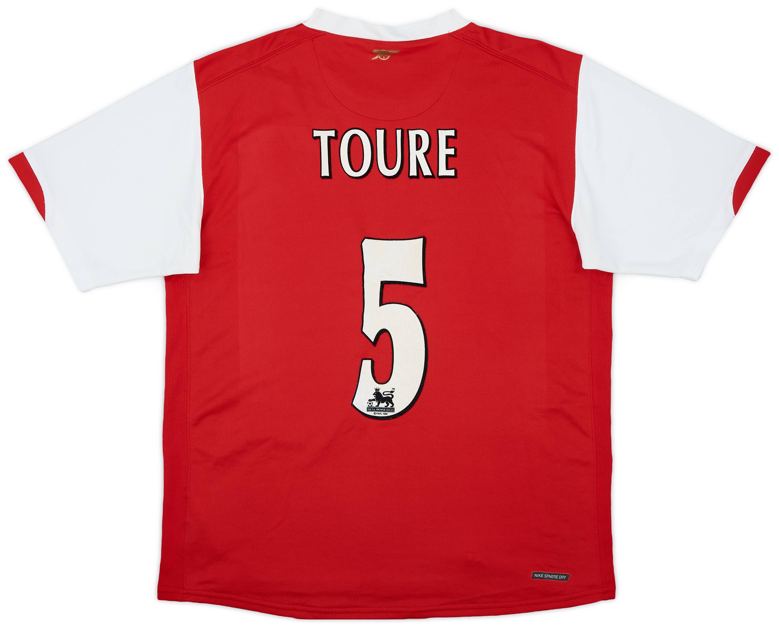 2006-08 Arsenal Home Shirt Toure #5 - 7/10 - (M)