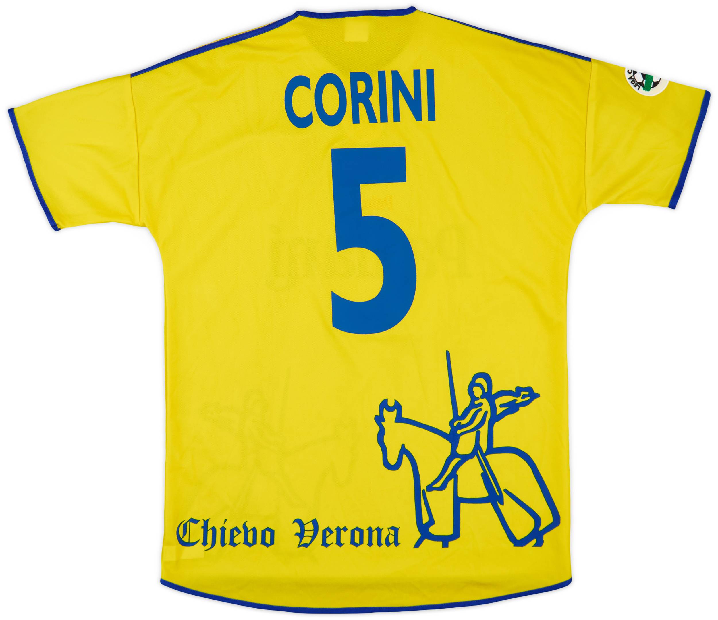 2001-02 Chievo Verona Match Worn Home Shirt Corini #5