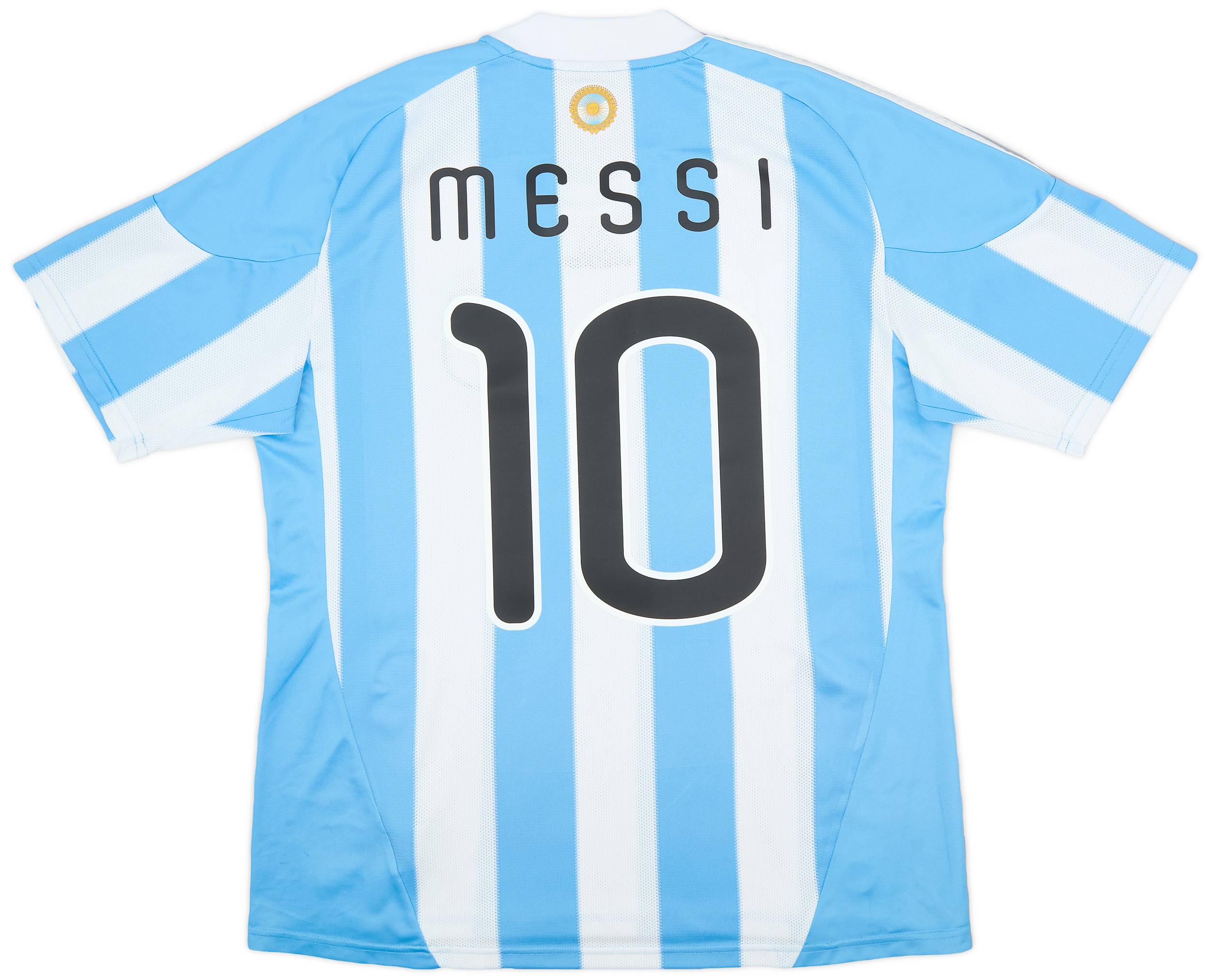 2010-11 Argentina Home Shirt Messi #10 - 8/10 - (L)