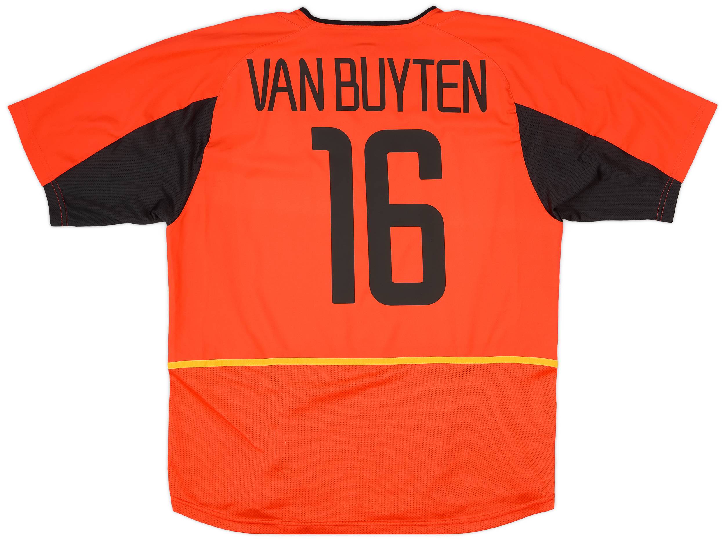 2002-04 Belgium Home Shirt Van Buyten #16 - 8/10 - (L)