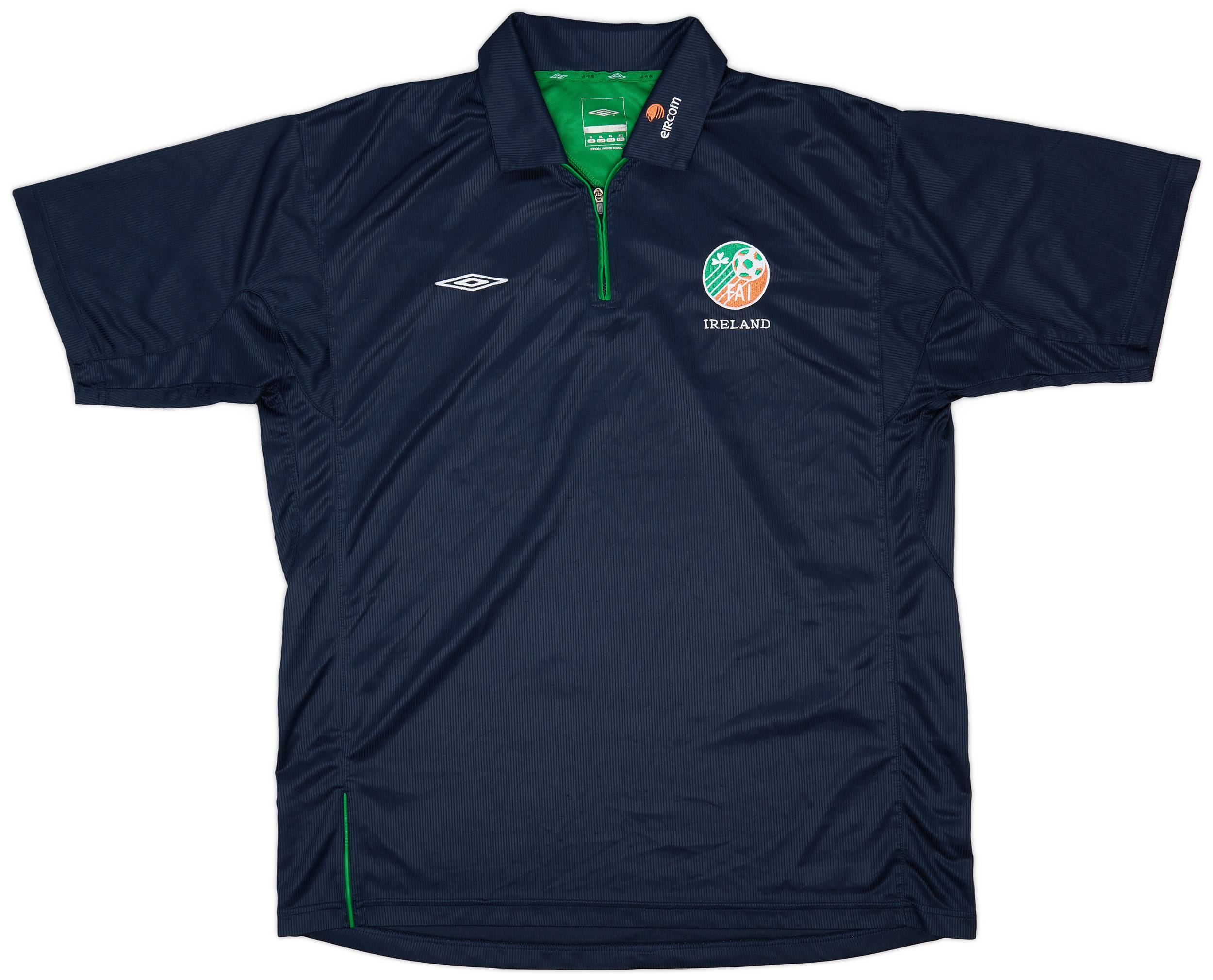 2002 Ireland Umbro 1/4 Zip Polo Shirt - 9/10 - (XL)