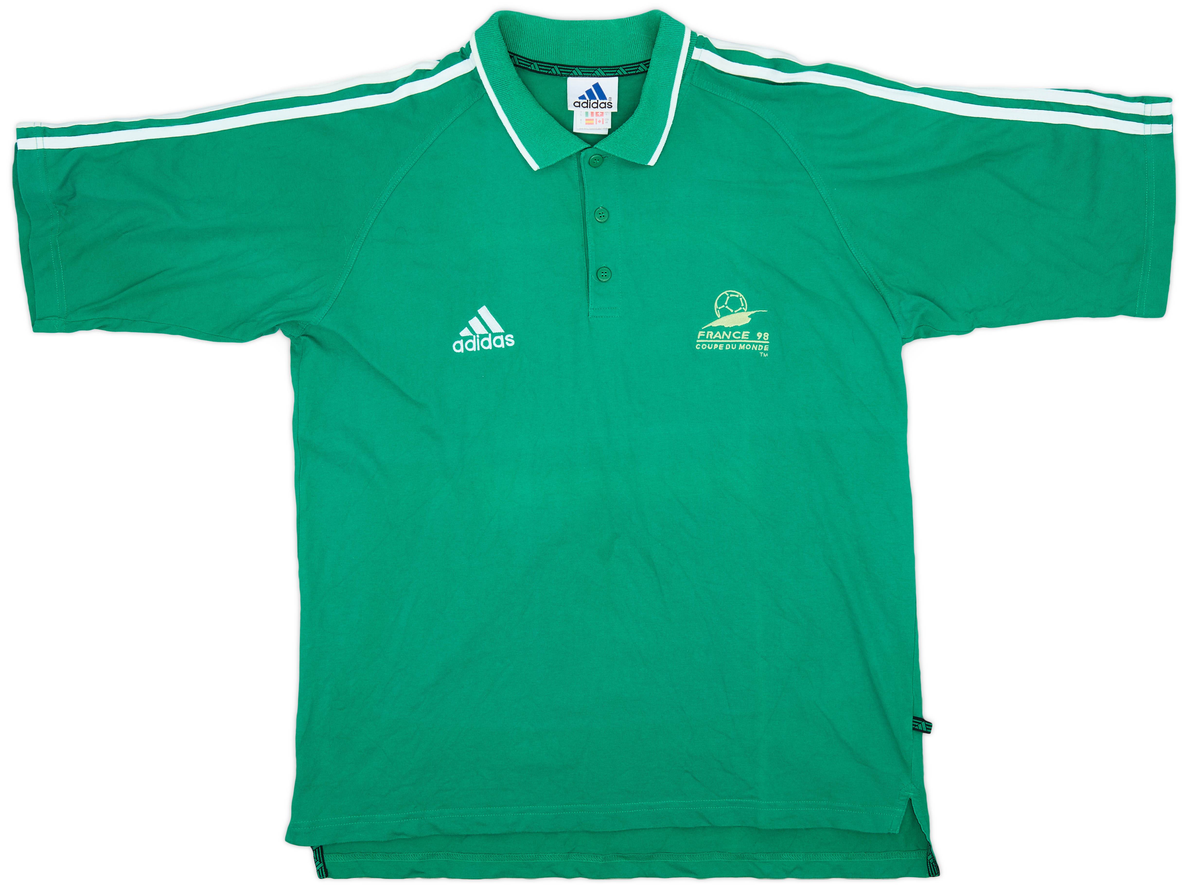 1998 France adidas Coupe Du Monde Polo Shirt - 8/10 - (L)