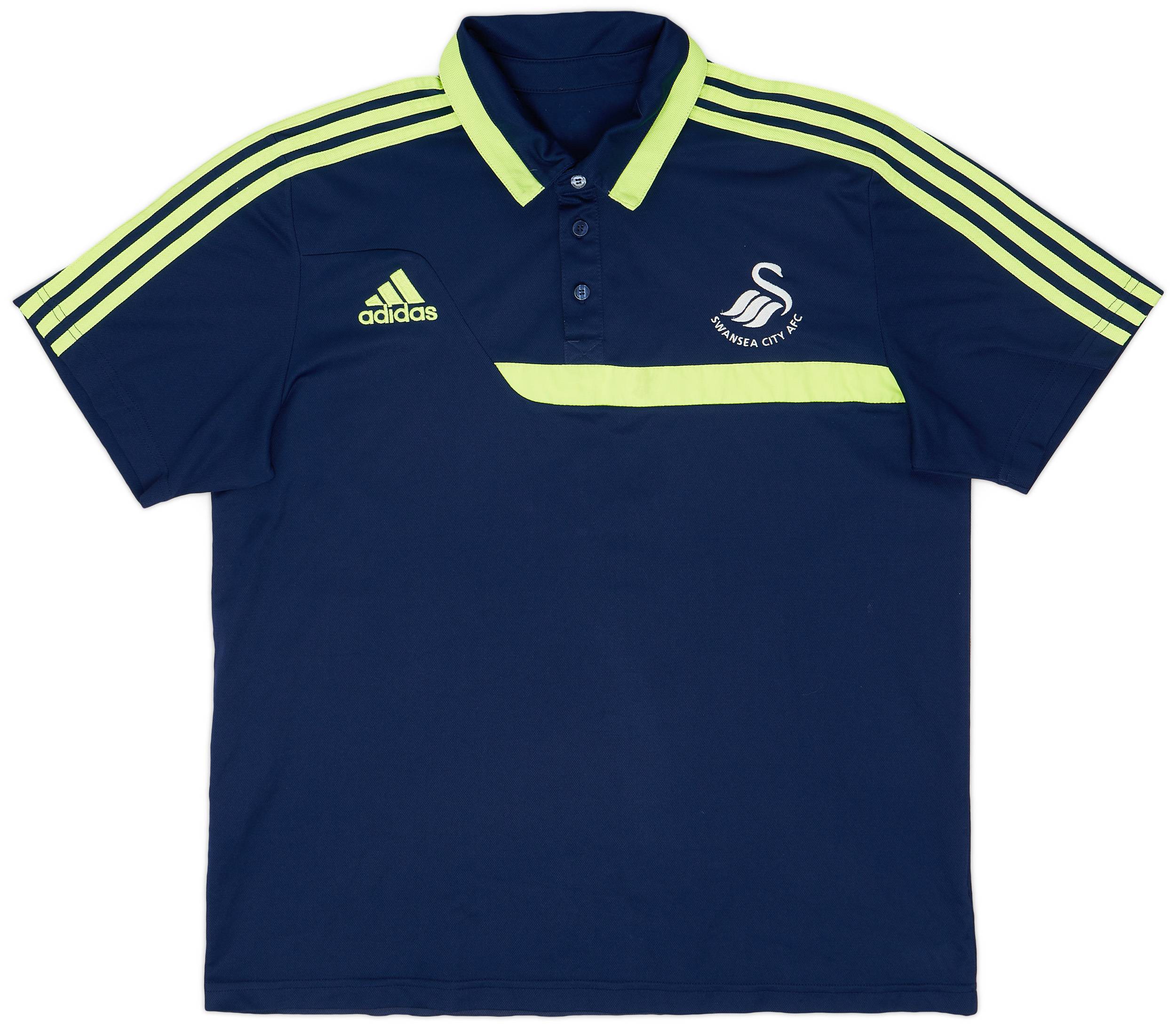 2013-14 Swansea City adidas Polo Shirt - 7/10 - (L)